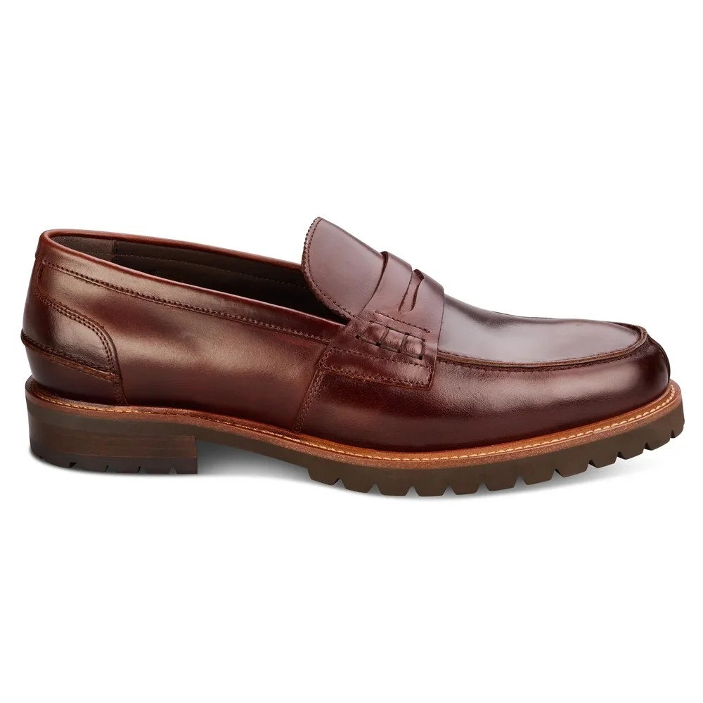 Buy John White Leather Loafer in Rich Brown Westdaw Menswear