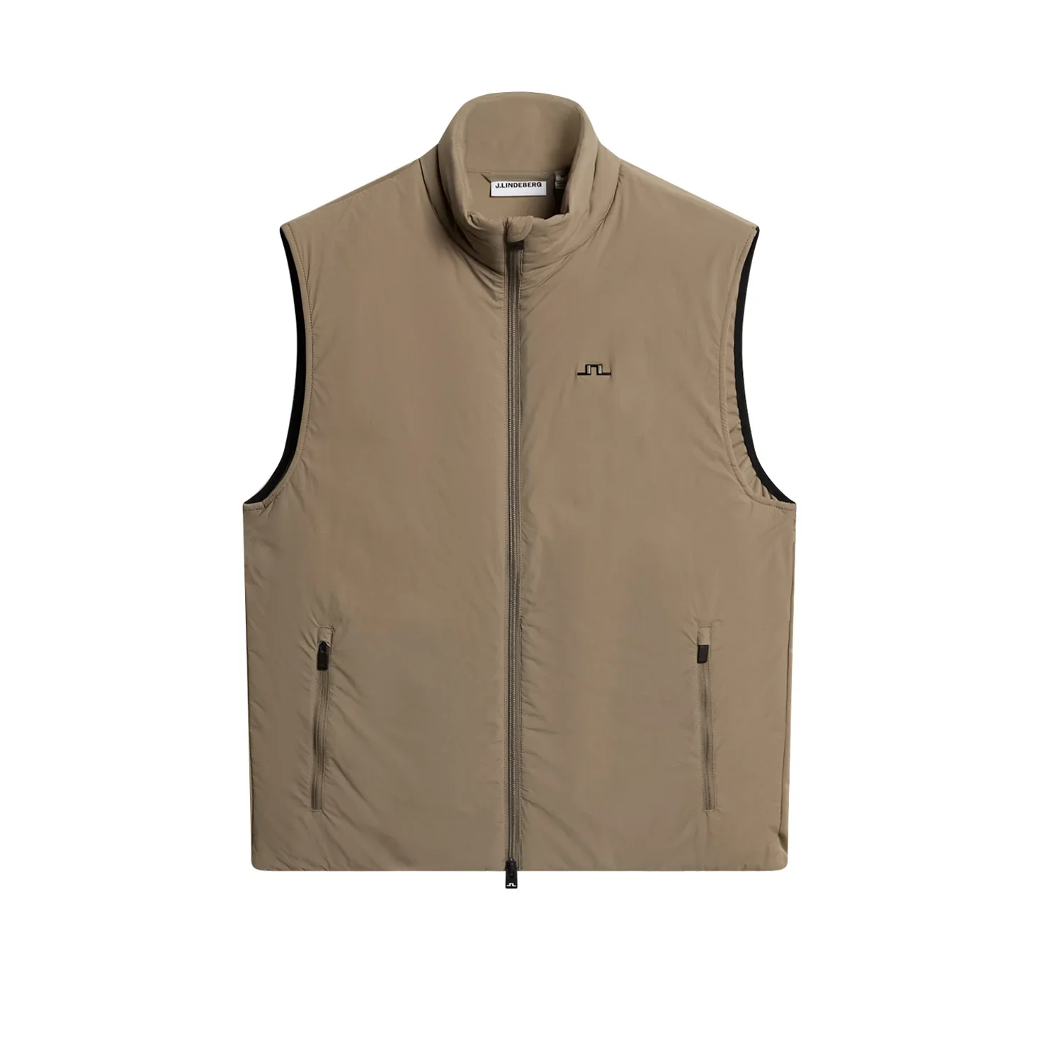 Flat View of J Lindeberg Gilet in Sand