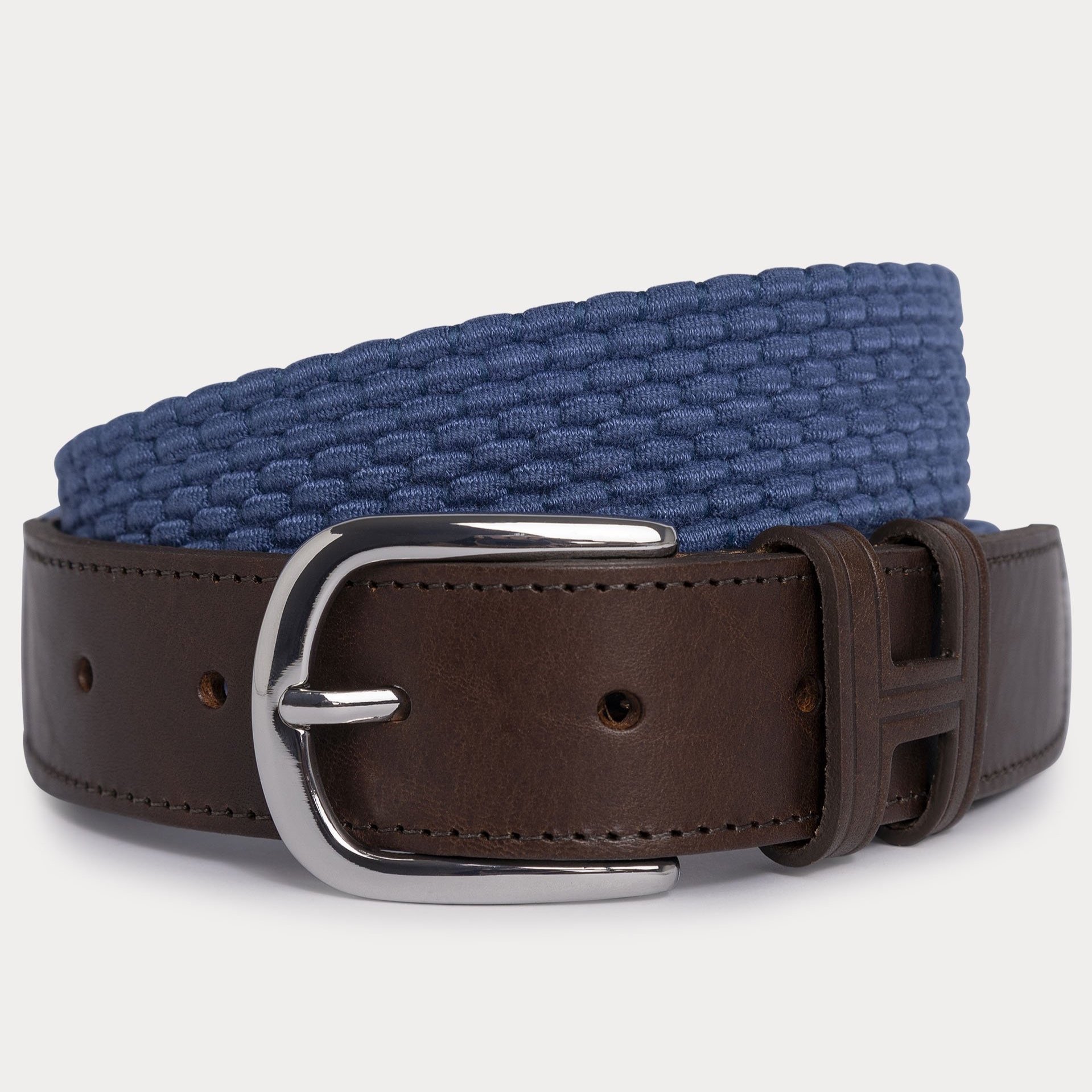 Rolled View of Hackett Parachute Belt in Blue