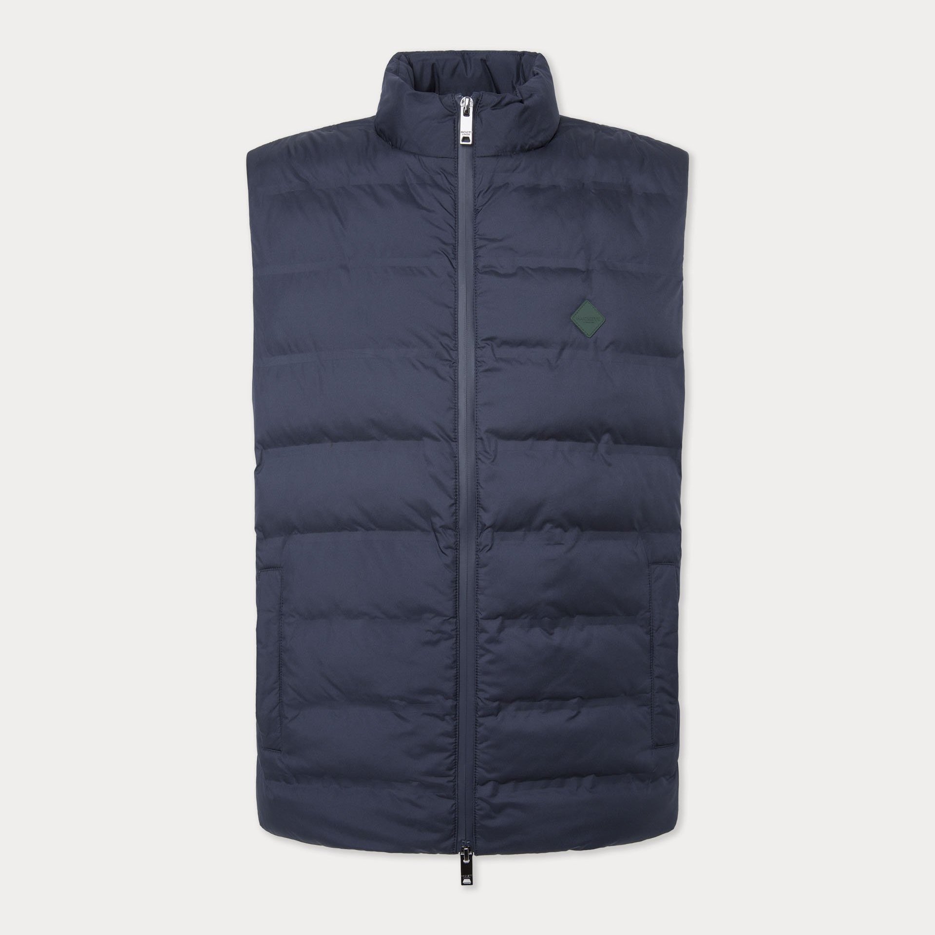 Flat View of Hackett Lightweight Gilet in Navy