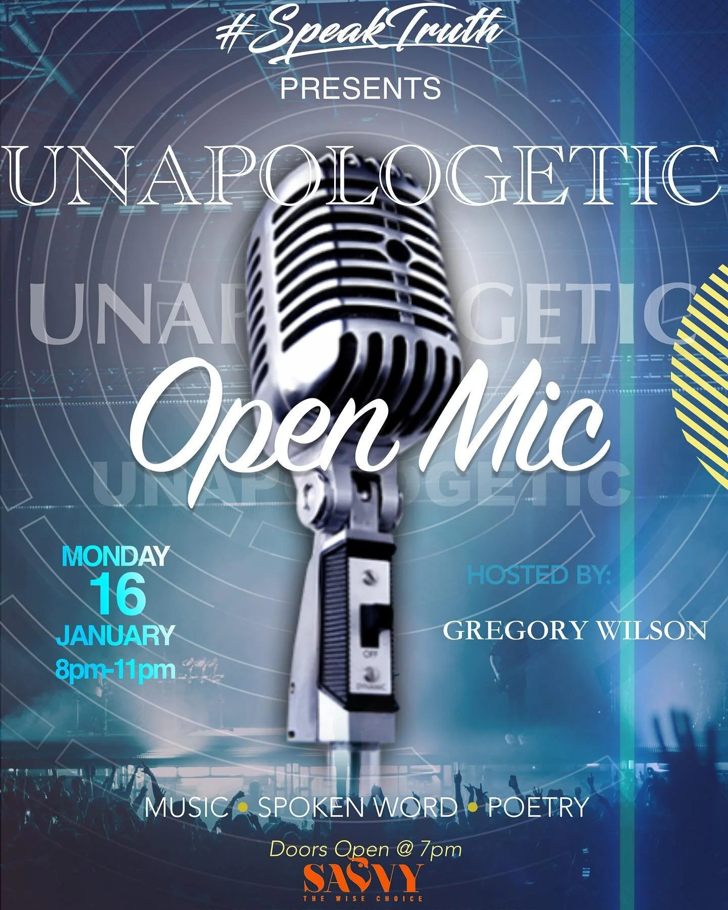 Tonight, as you know we are live @savvybistro it&rsquo;s the #UnapologeticOpenMic where many of our favorite artists are coming out to perform whether it&rsquo;s poetry/comedy/singing and even if you&rsquo;re not an artist, it&rsquo;s a good night to