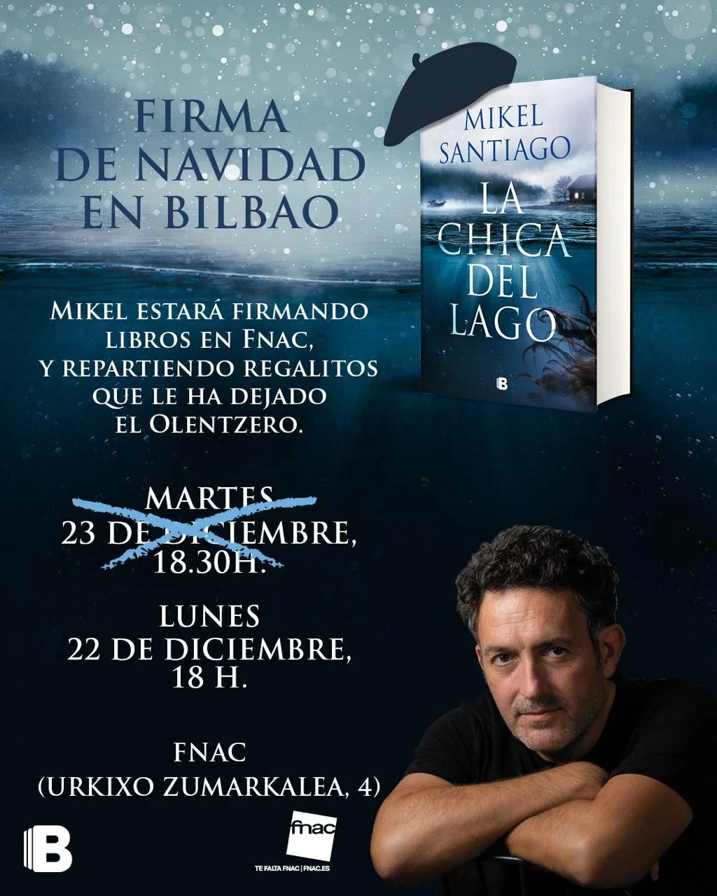 Cambio de fecha (!) 22 diciembre FNAC Bilbao