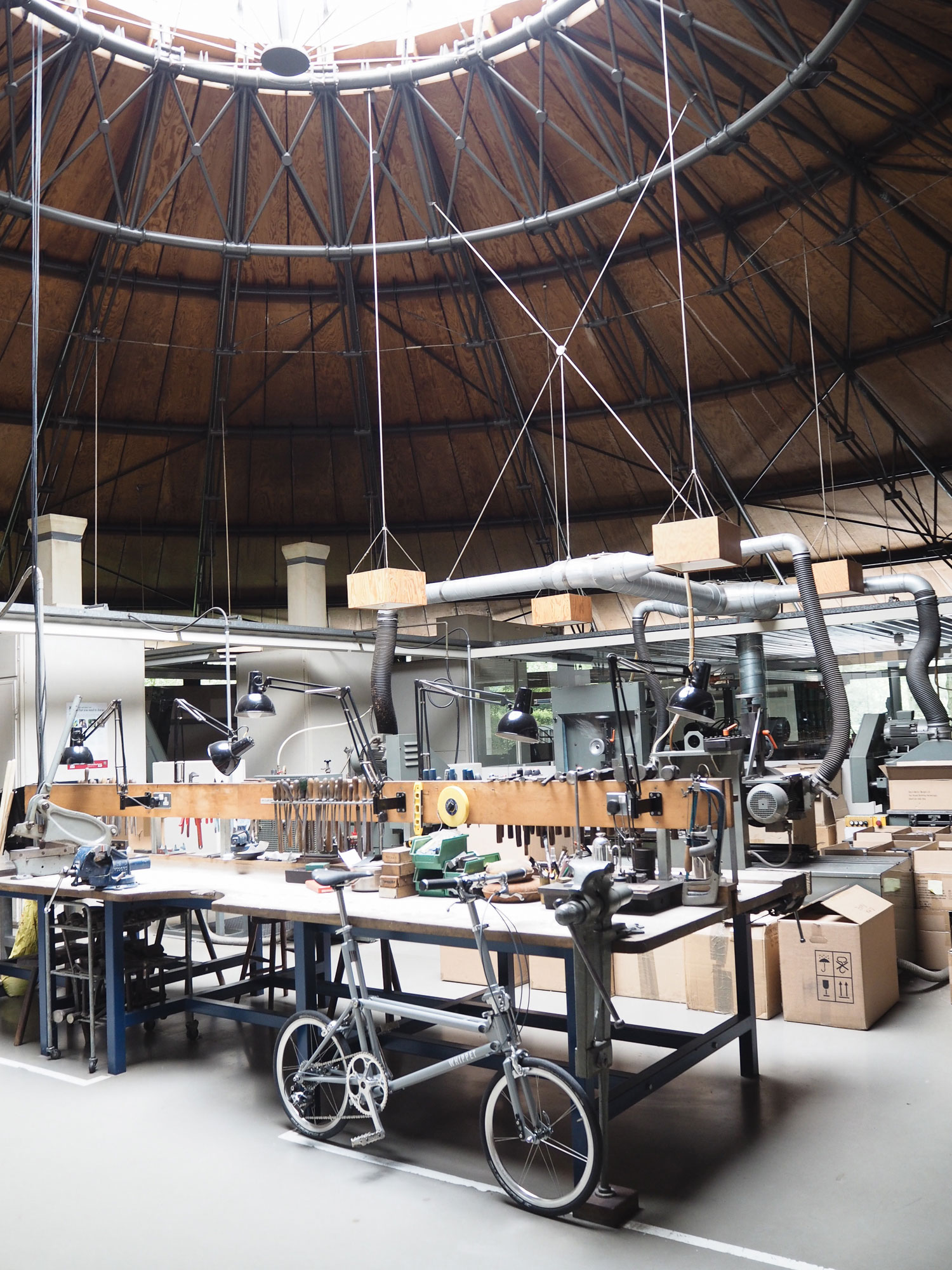 Whippet-Bicycle-at-David Mellor-Round-Building-Factory-Prototyping-Bench.jpg