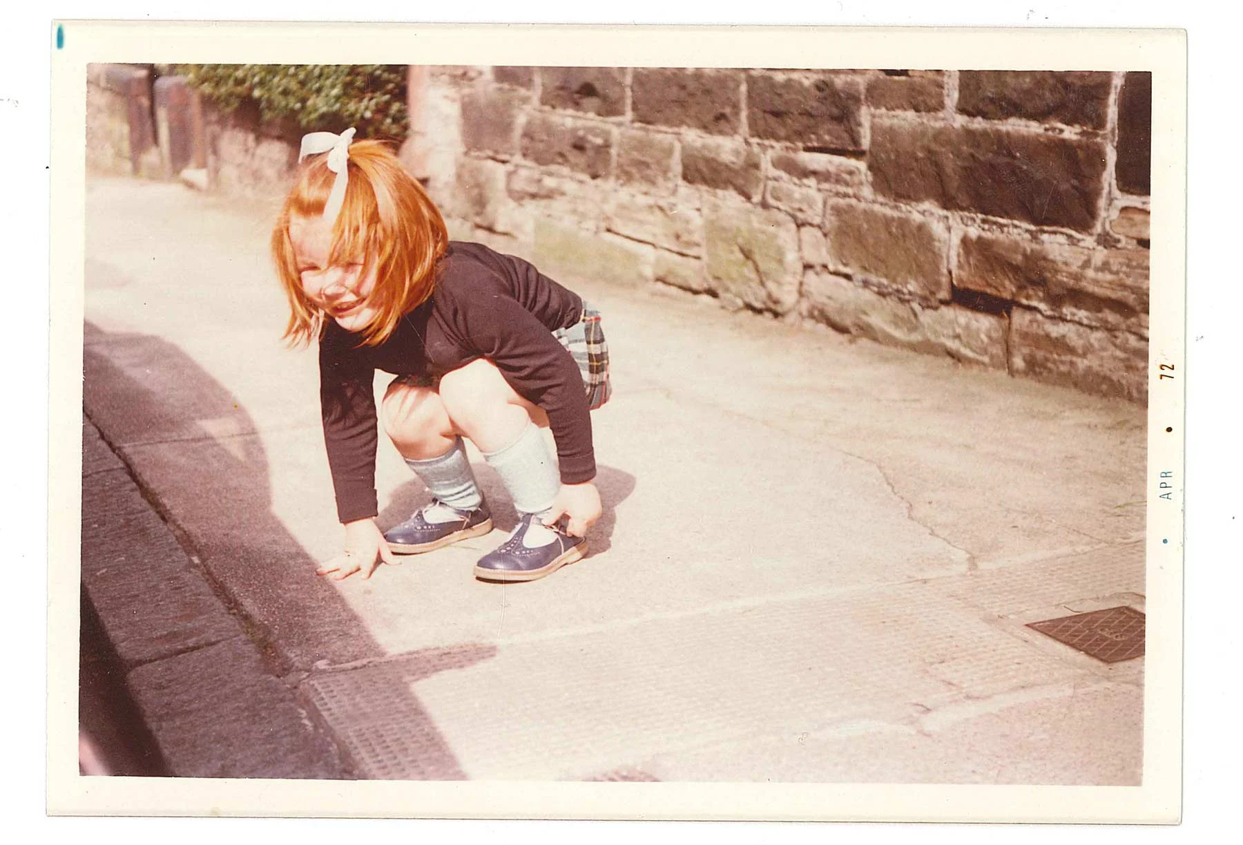 The young Miranda Doyle, author of a Book of Untruths