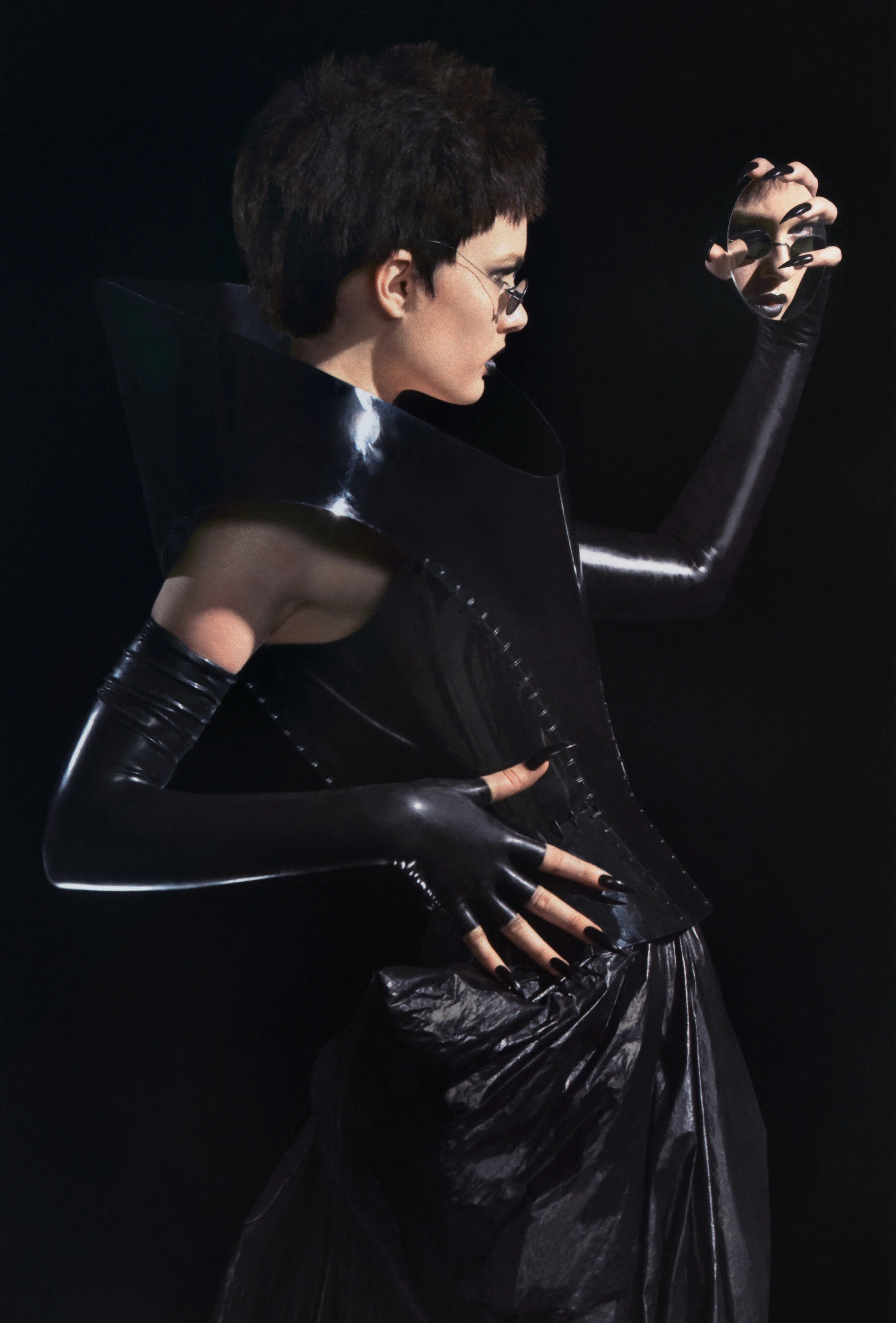 Sophia in A.F. Vandevorst and Gareth Pugh
