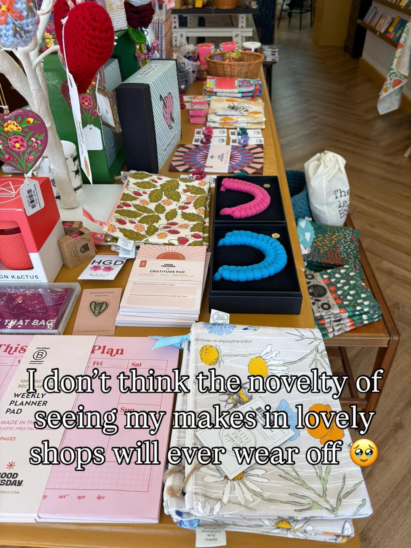 You can find my pouches, purses and cards at the lovely @shine.shop.mcr in Sale ❤️

Thank you to Claire for the piccies 🥰

We&rsquo;ve also been busy making some more exciting plans together so watch this space! 👀