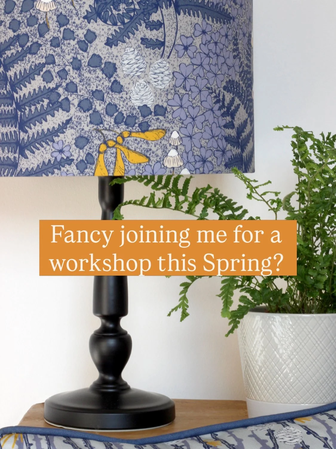 Fancy joining me for a workshop this Spring? 👀 

Come and learn how to make your very own lampshade at the brilliant Manchester Craft and Design Centre @manchestercraft 

Dates available - 
✨Saturday 14th March, 11:30am - 1:30pm - 1 place remaining!