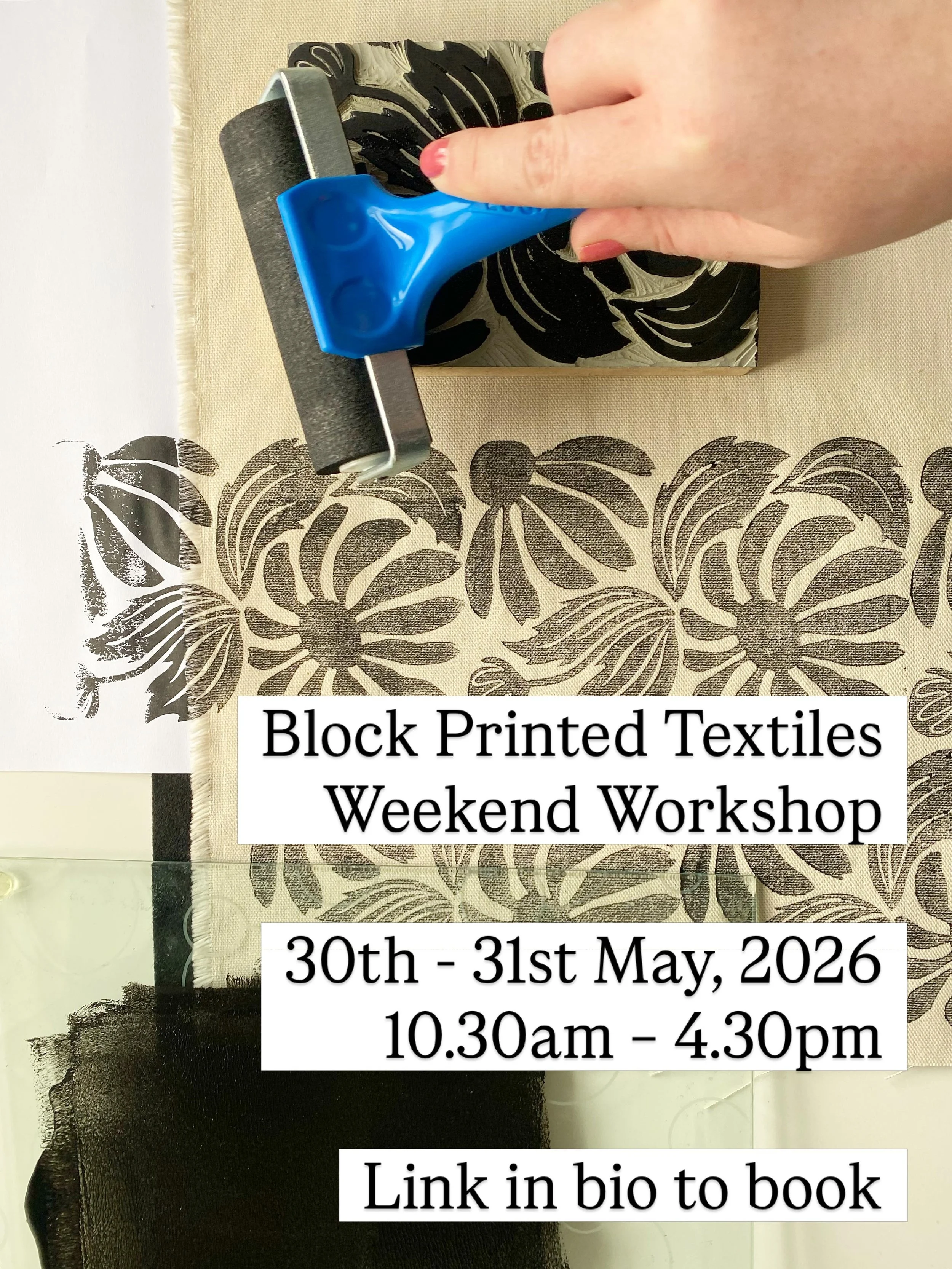 Join me at brilliant @hotbedpress print workshop in Salford and learn how to block print your own Textiles. 

This two-day course will teach you all the basics of lino cutting, before you put your new knowledge to the test by creating your own printi