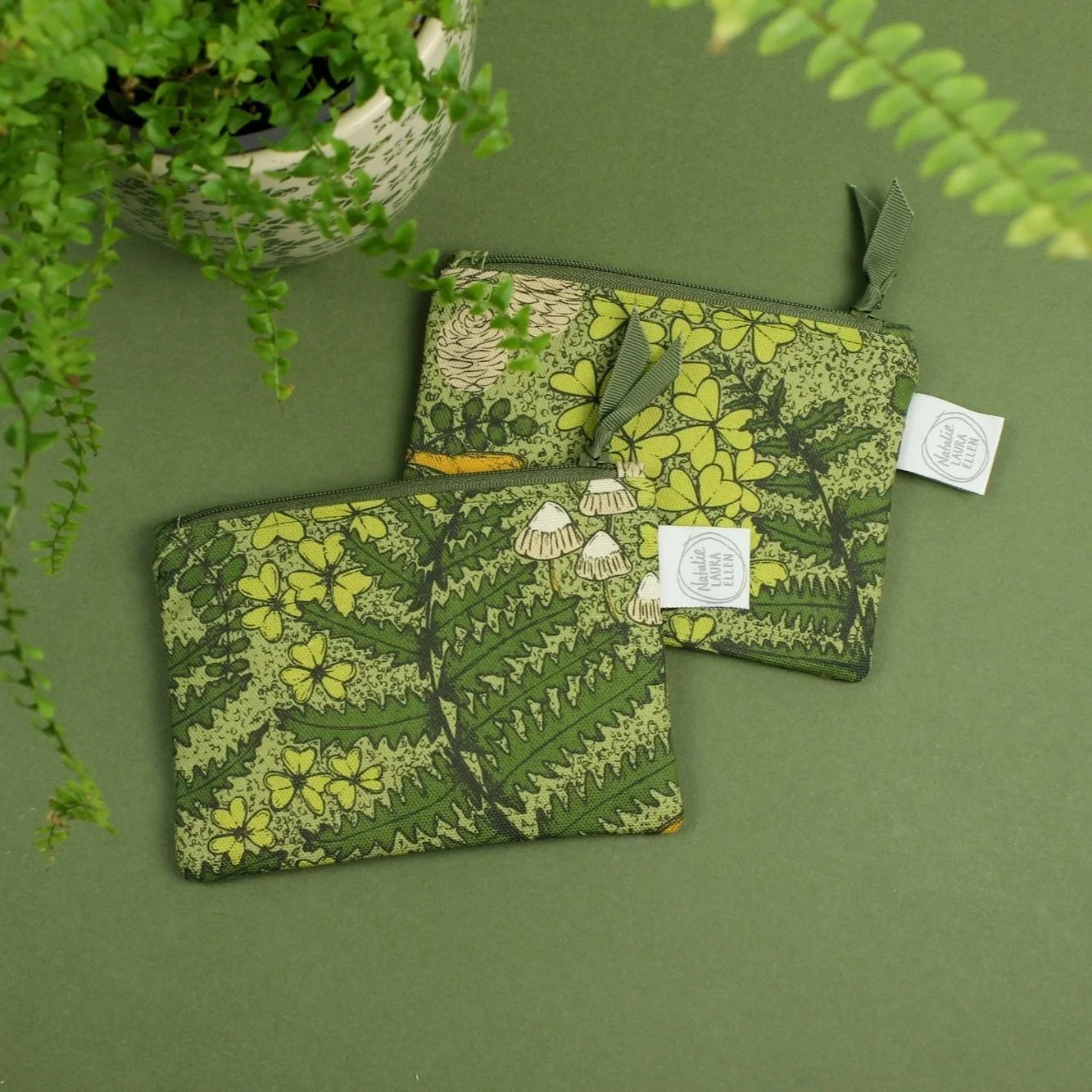 Forest floor green purse