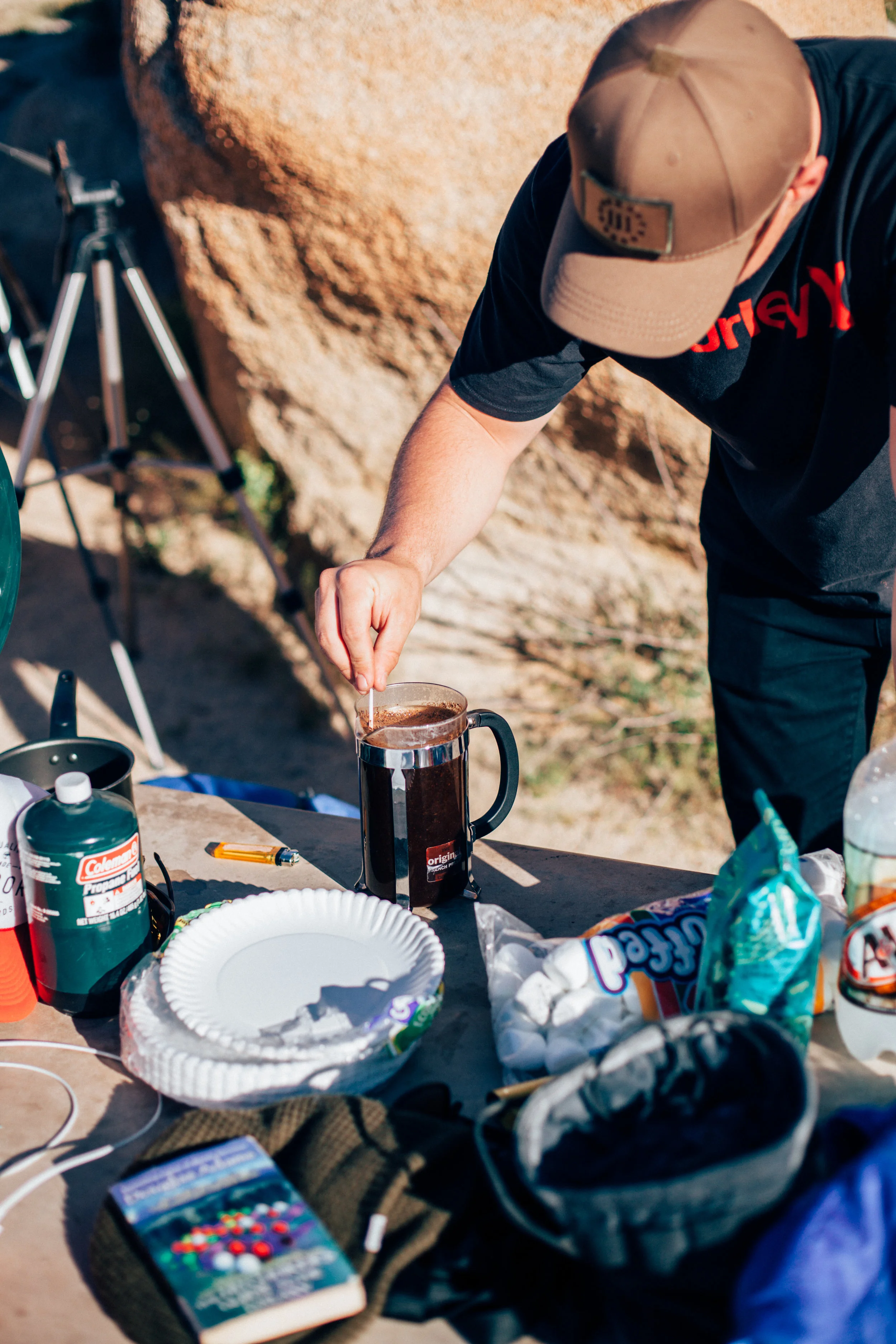 What happens when you bring a barista camping...