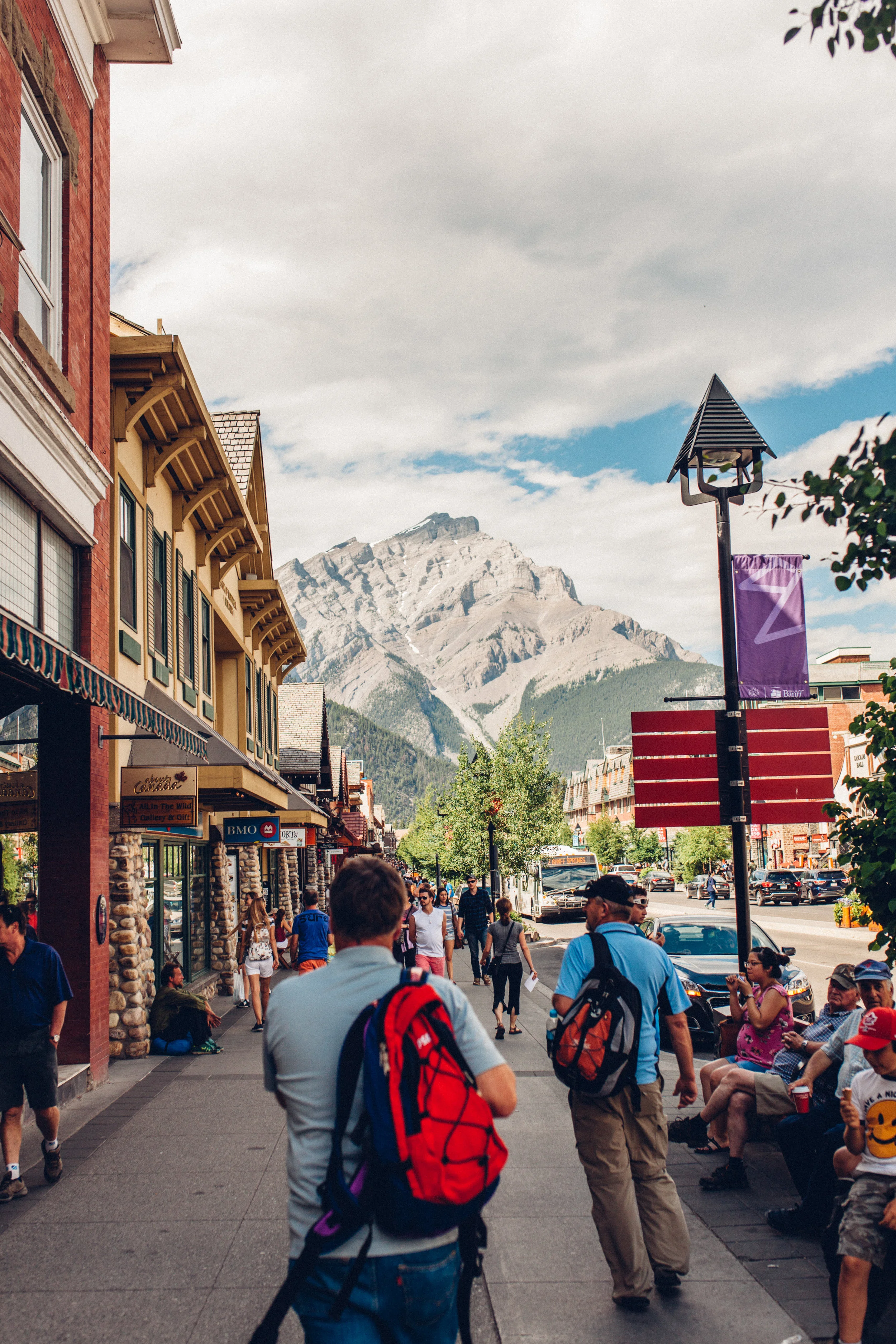 Downtown Banff, home to a Billabong store, a zoo, and a pissed off laundromat lady who really needs to calm down it was just one bag of clothes.