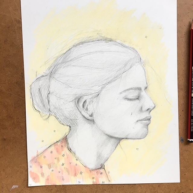 Breathing In. Really enjoying getting scribbly with pencils. ✏️😊