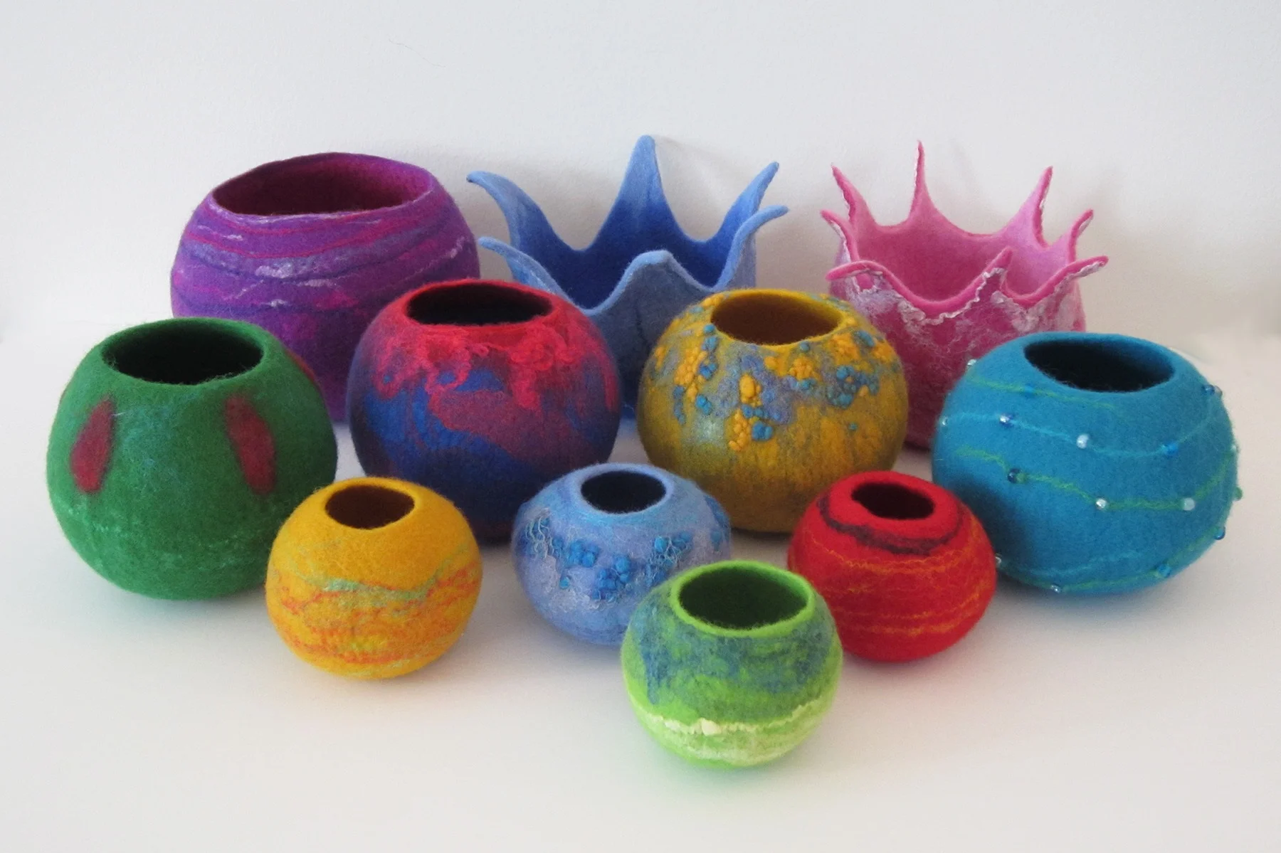 Felted bowls