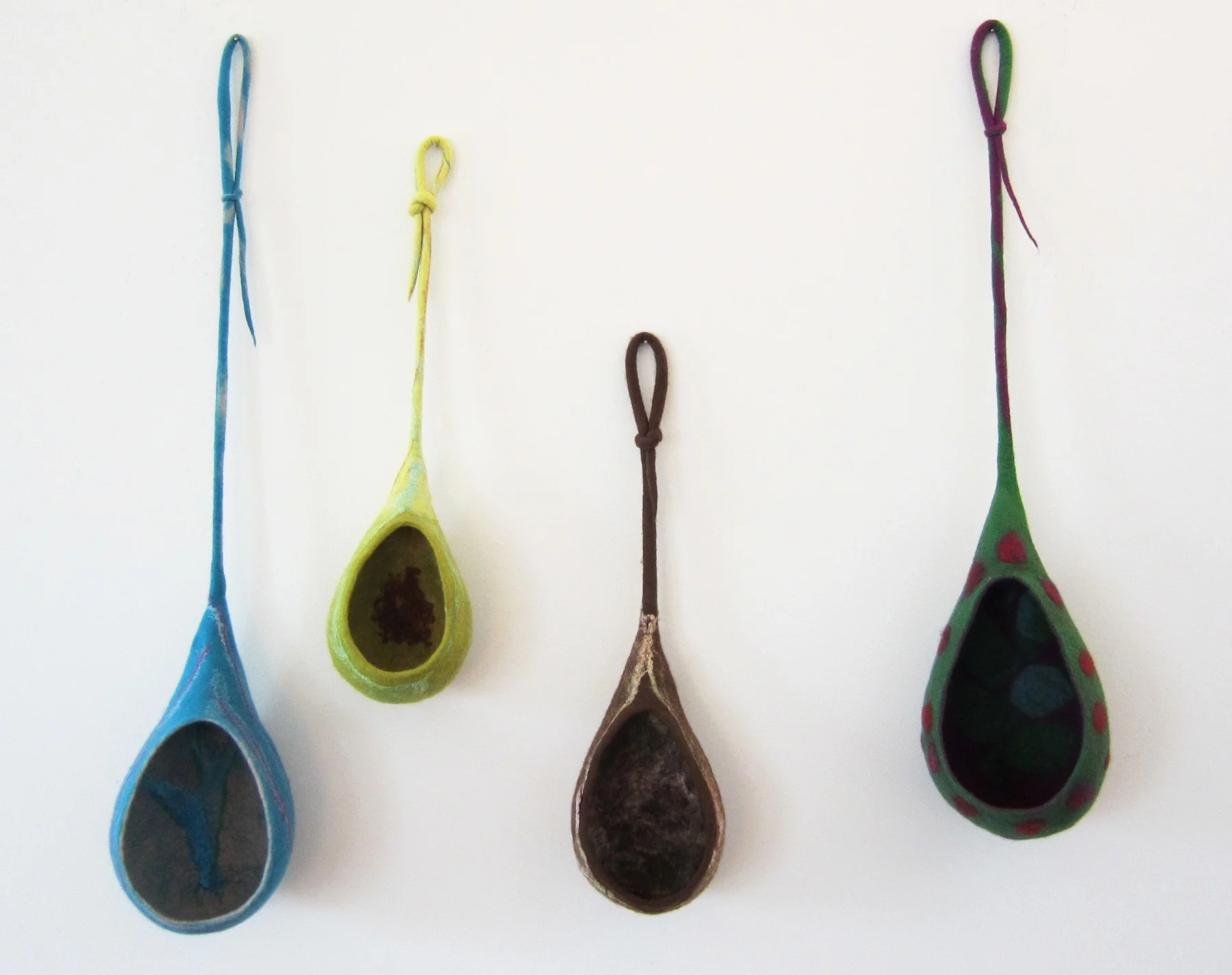 Felted hanging baskets
