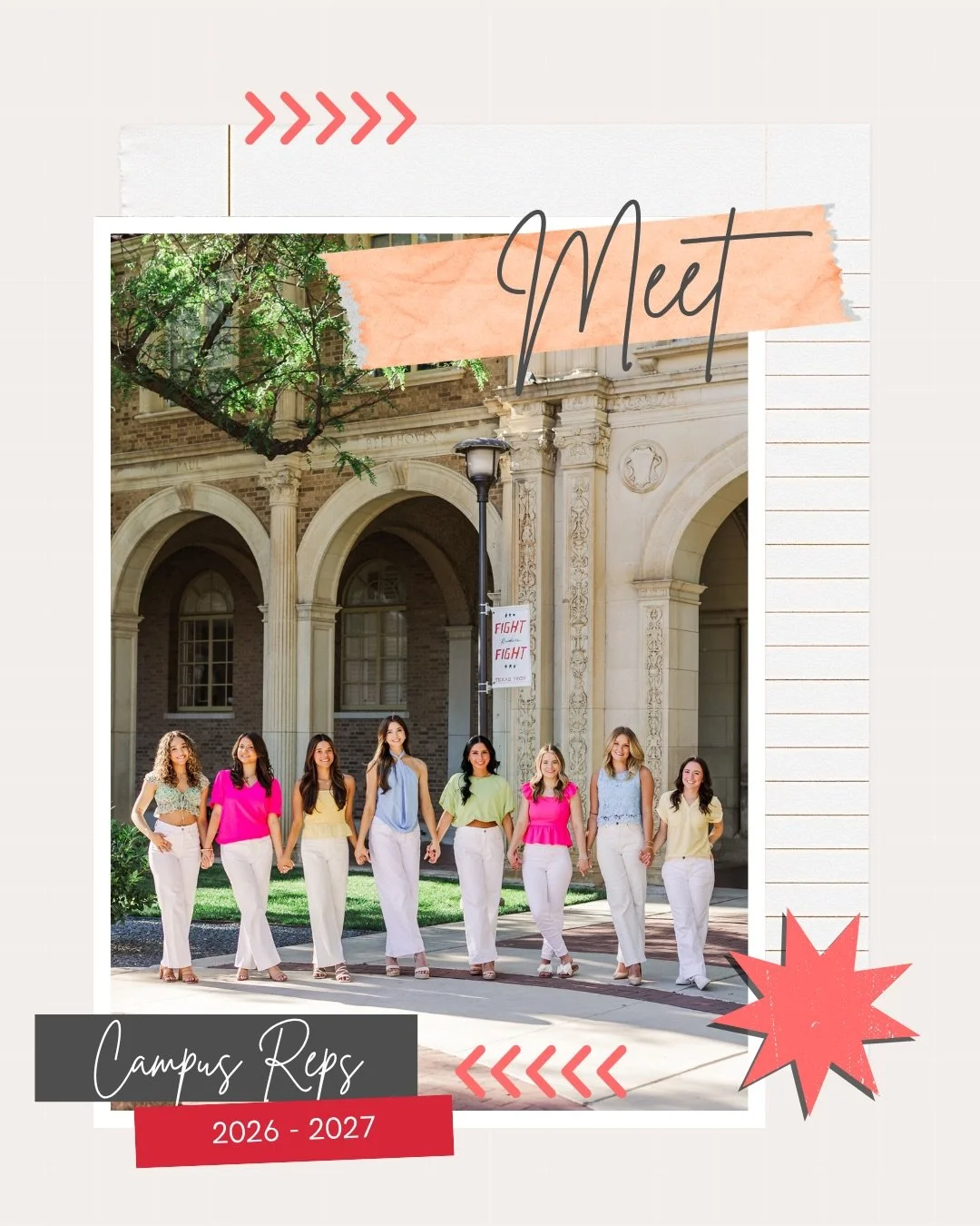 Yay!!!! That time of year!!! Meet the AMAZING JMP Campus Reps, 2026 - 2027! 

Cannot wait to kick off this year with them!! 

Meet Alayna! 

Meet Hannah! 

Meet Jadyn! 

Meet MaKaylee!

Meet Maria! 

Meet Morgan! 

Meet Nicole! 

Meet Sydney!