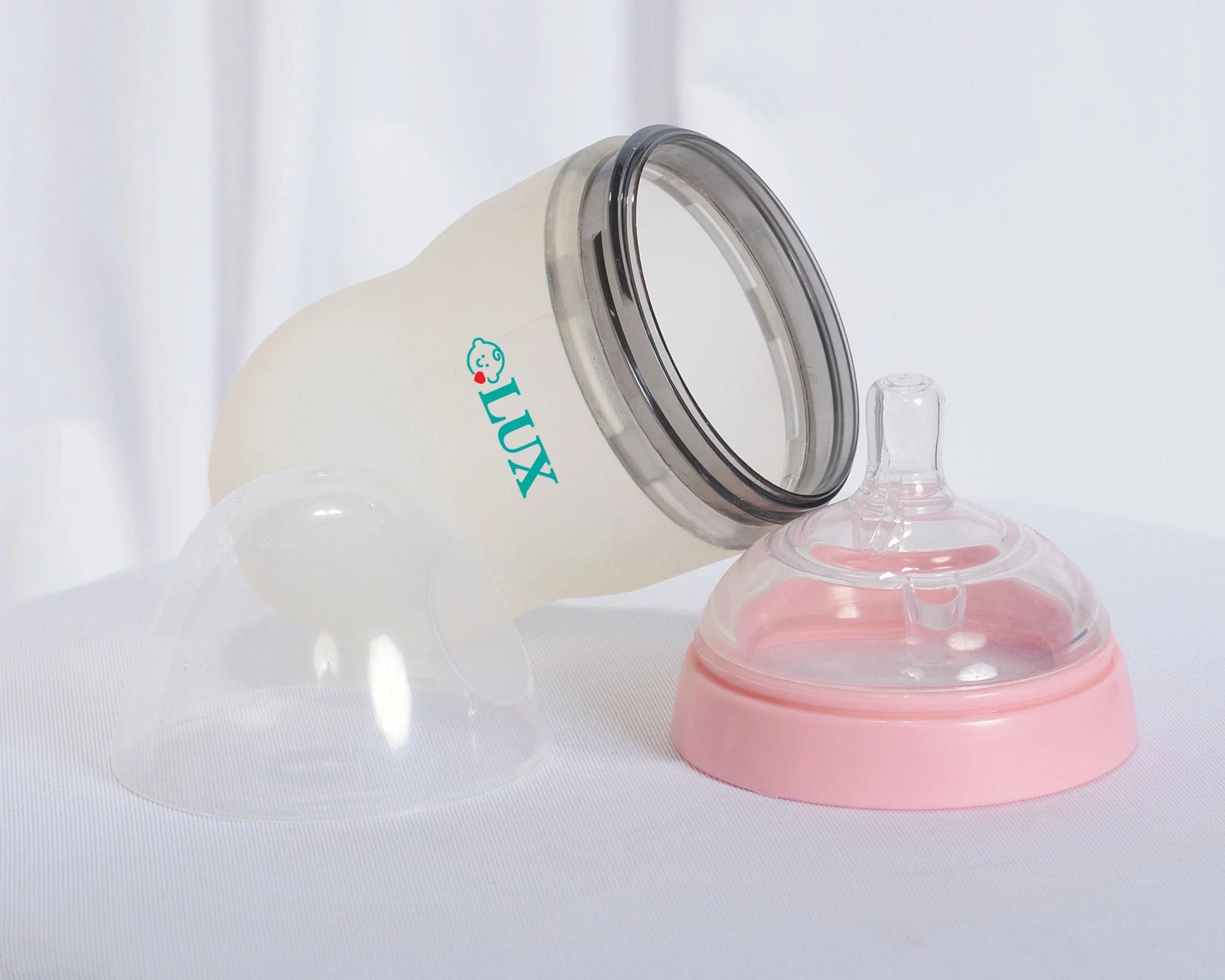 Soft Silicone LUX Baby Bottle-Pink 8 0z