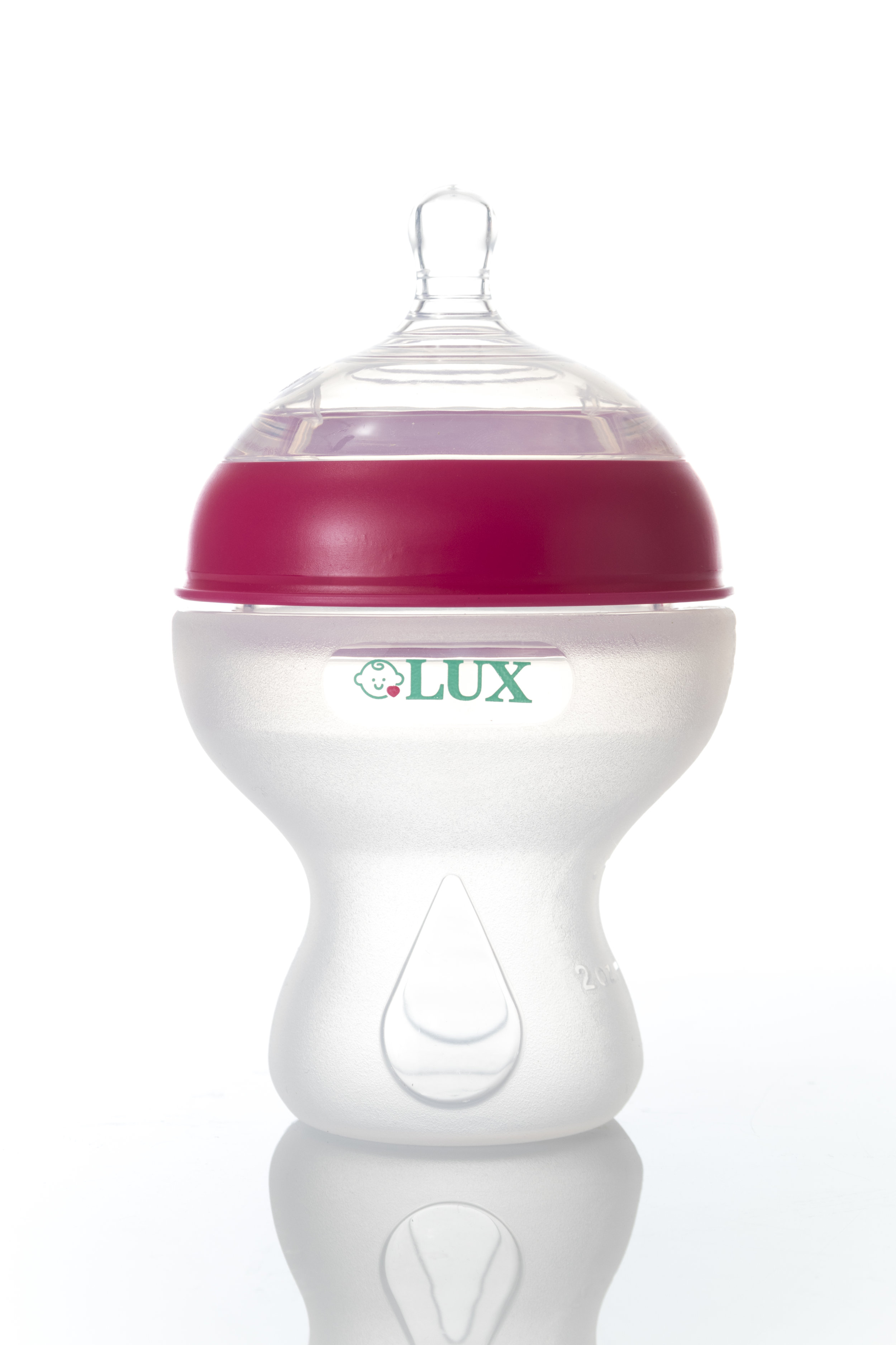 LUX Big Boob Baby Bottle (9 oz)-Hot Pink picture