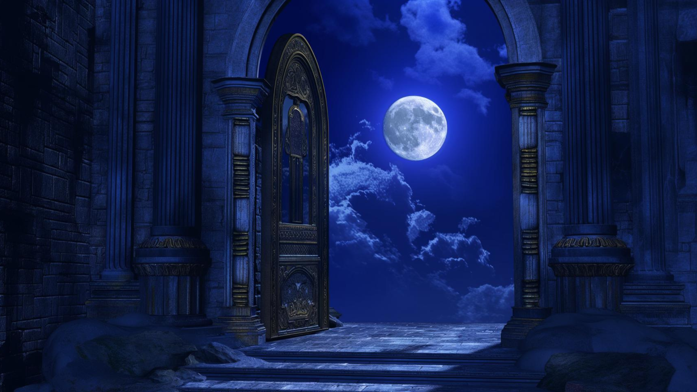 CAPRICORN BLUE (FULL) MOON: Castle Doors and Cosmic&nbsp;Windows