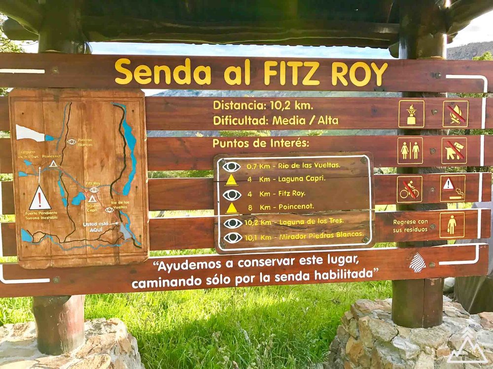 Fitz Roy Hike starting point