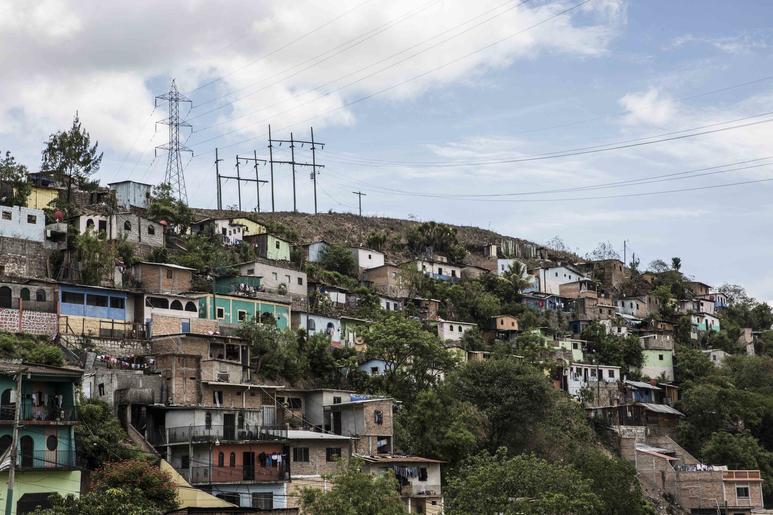 Suyapa, one of the most dangerous neighborhoods of the capital Tegucigalpa.