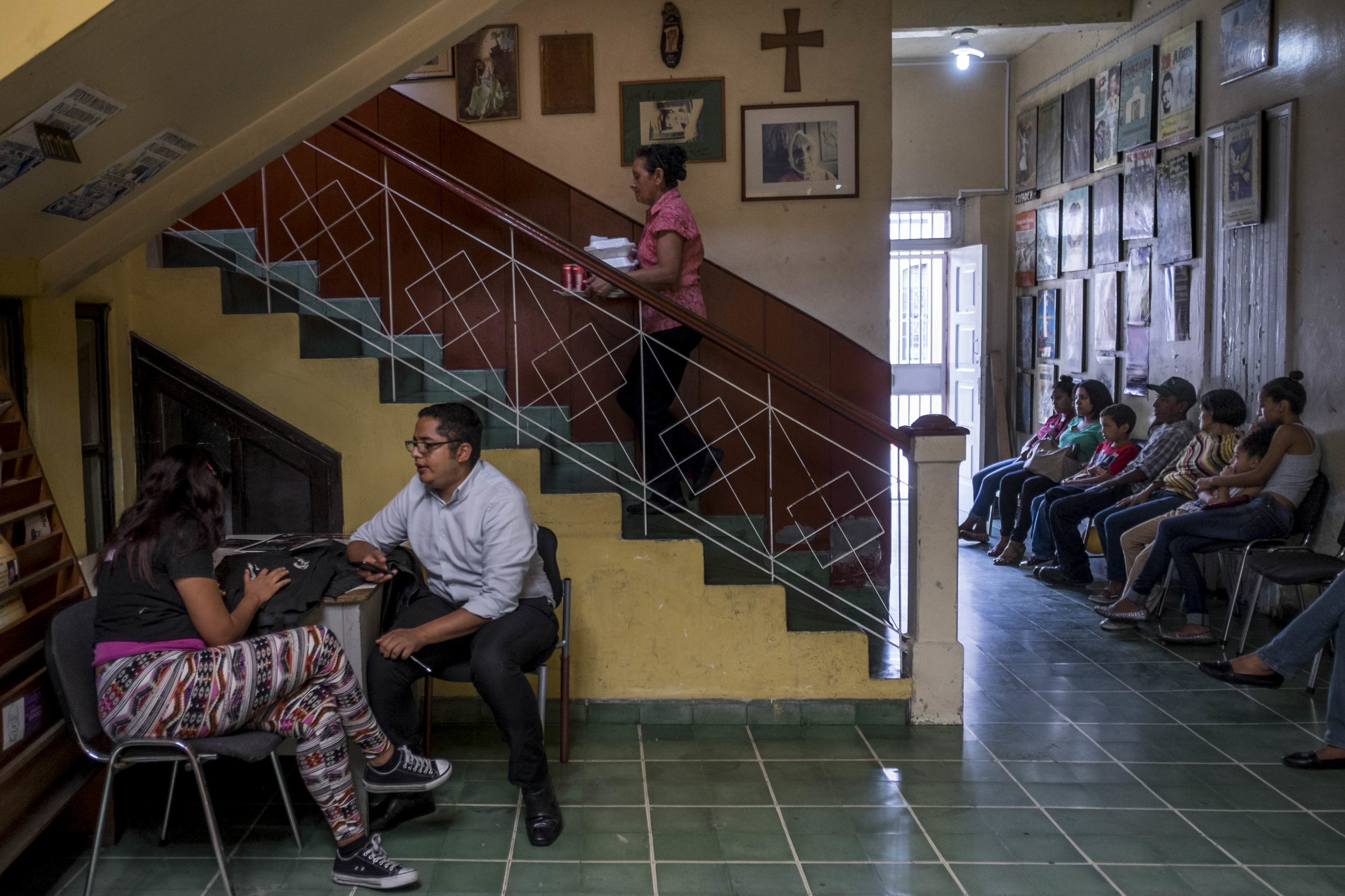 Inside the headquarters of COFADEH (Committee for Relatives of the Disappeared in Honduras), an organization that documents human rights violations, and works to help the relatives of victims of enforced disappearances and assassinations.