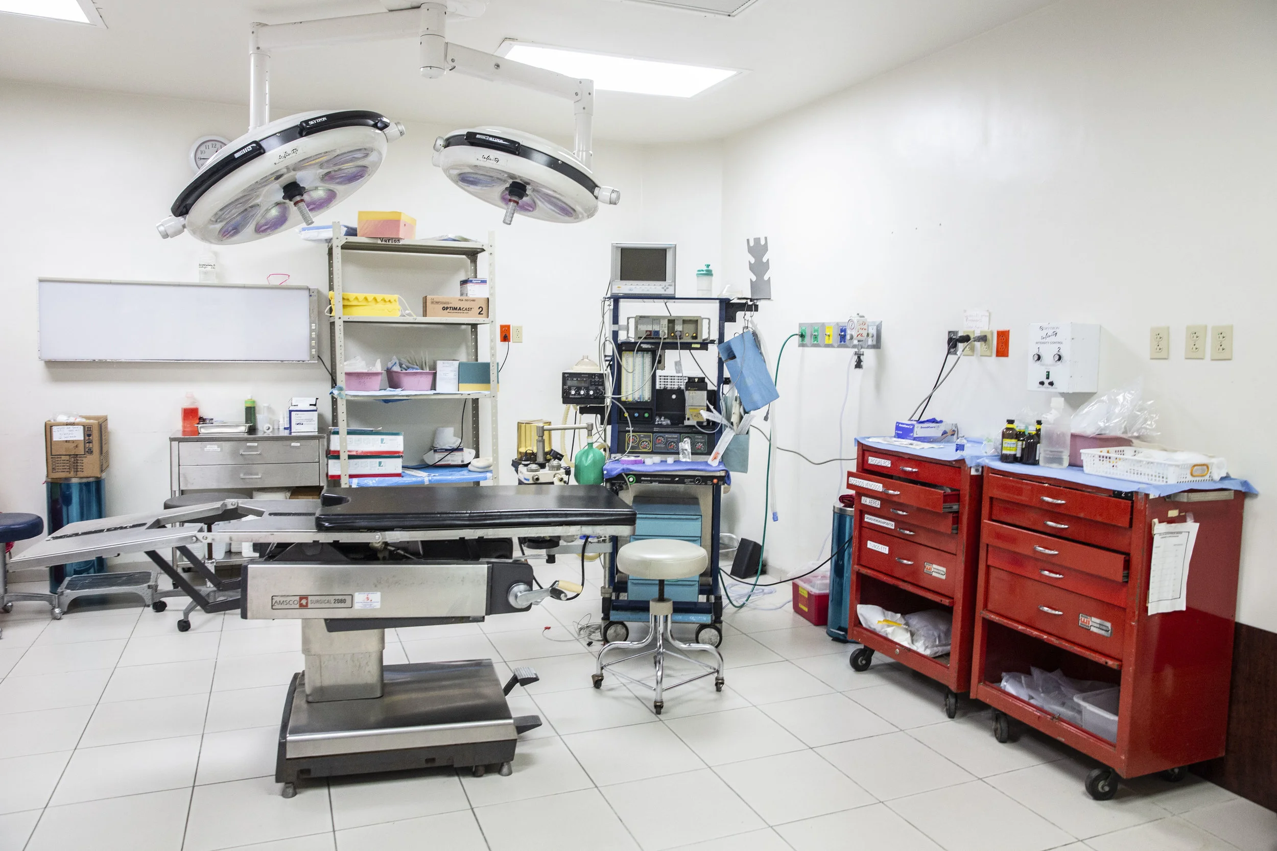 A surgery room inside the Ruth Paz hospital in San Pedro Sula. Since it opened they have treated and given medical attention to nearly 300,000 people in Honduras.