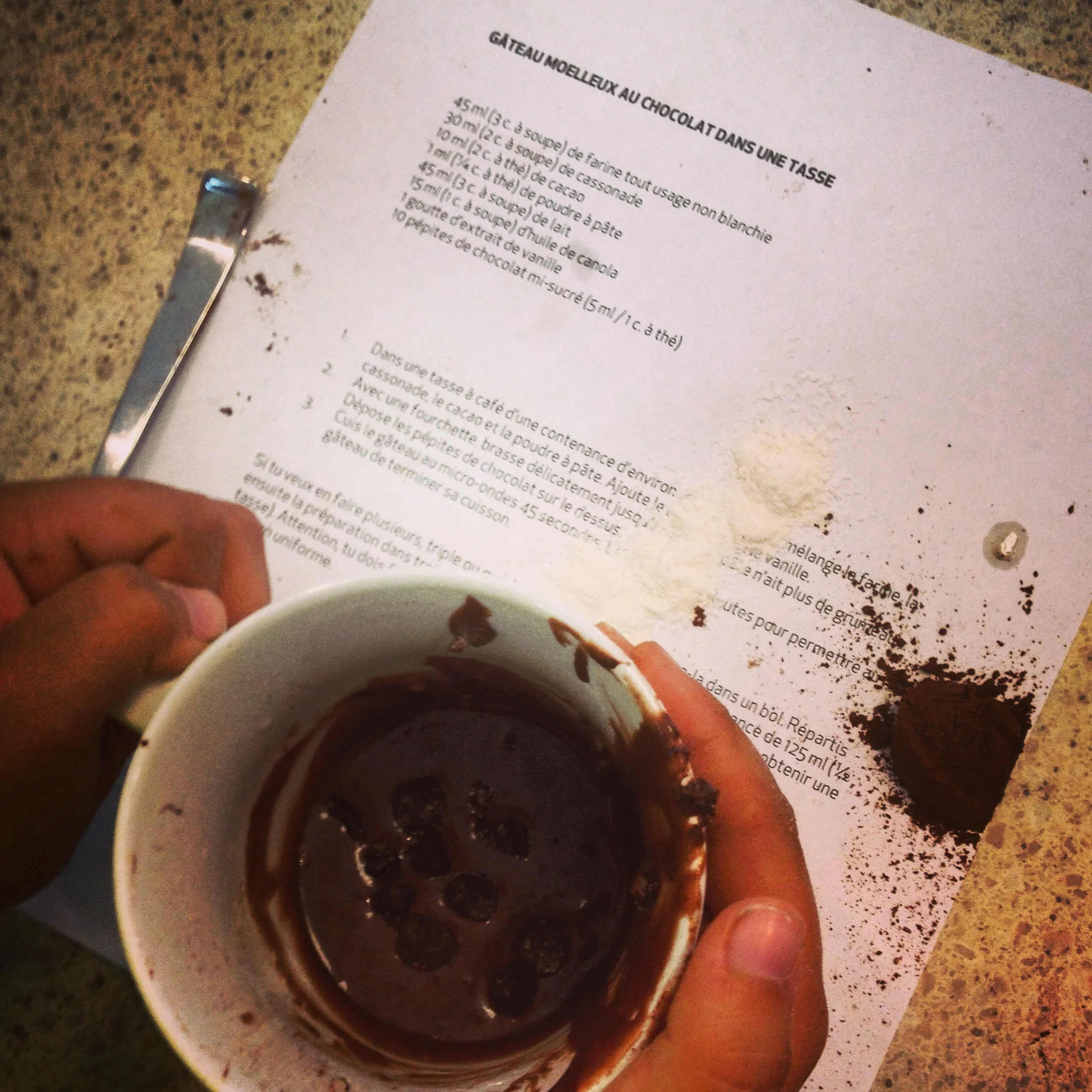 Atelier #14 : Un gâteau dans une tasse