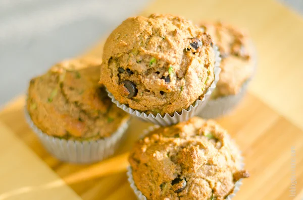 Muffins aux zucchinis et chocolat noir