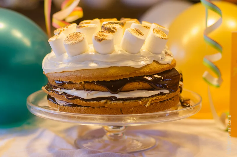 Un gâteau de fête s'mores