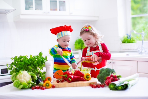 Teaching kids to prepare healthy meals can be fun for the whole family! Good habits start when they are young.