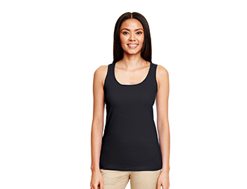 Womens Tank Black Model Stock Front.png