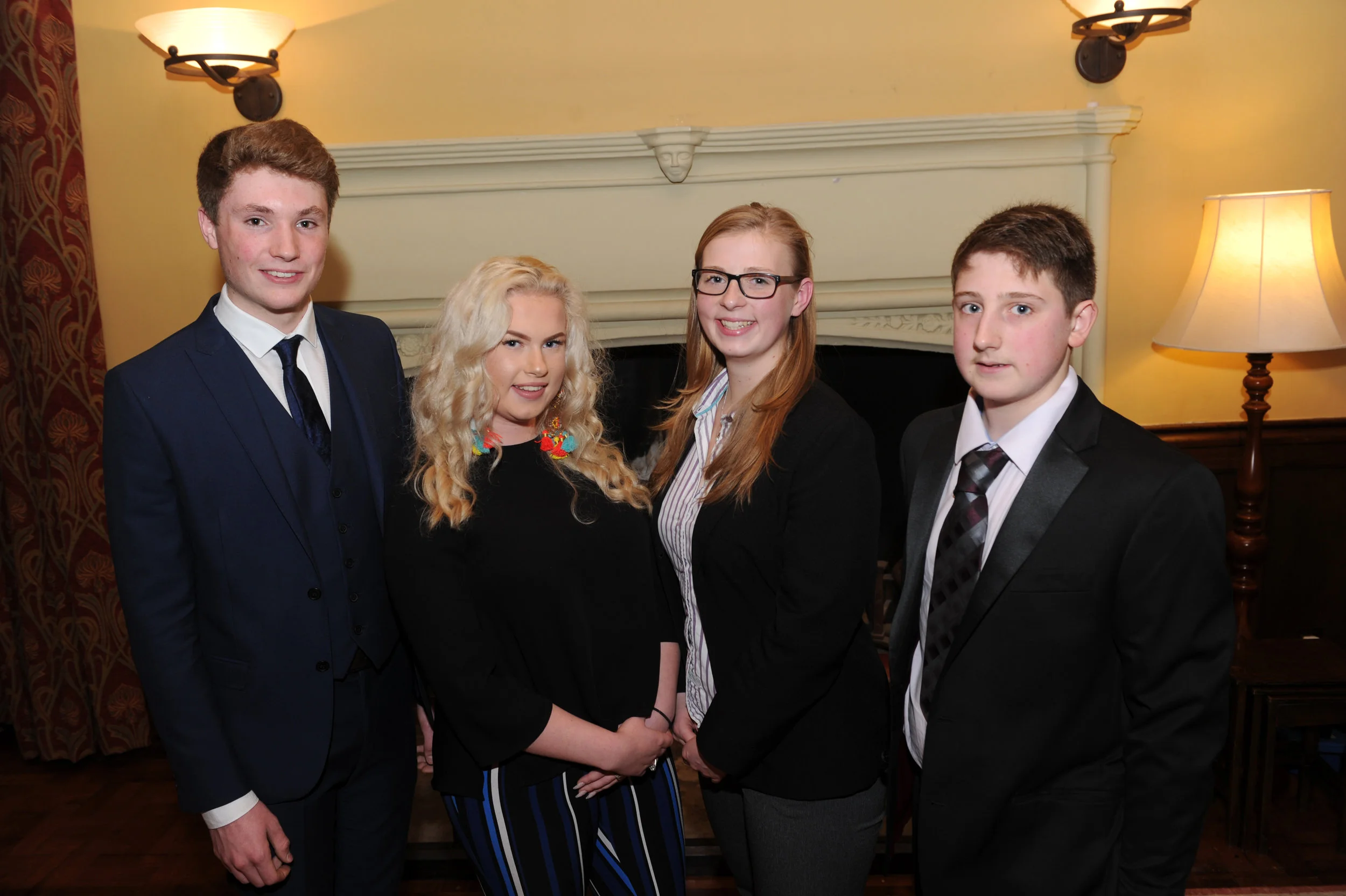 Chichester finalists - left to right - Tom Orchard, Hannah Weir, Leanne Robertson and Charles Taylor)