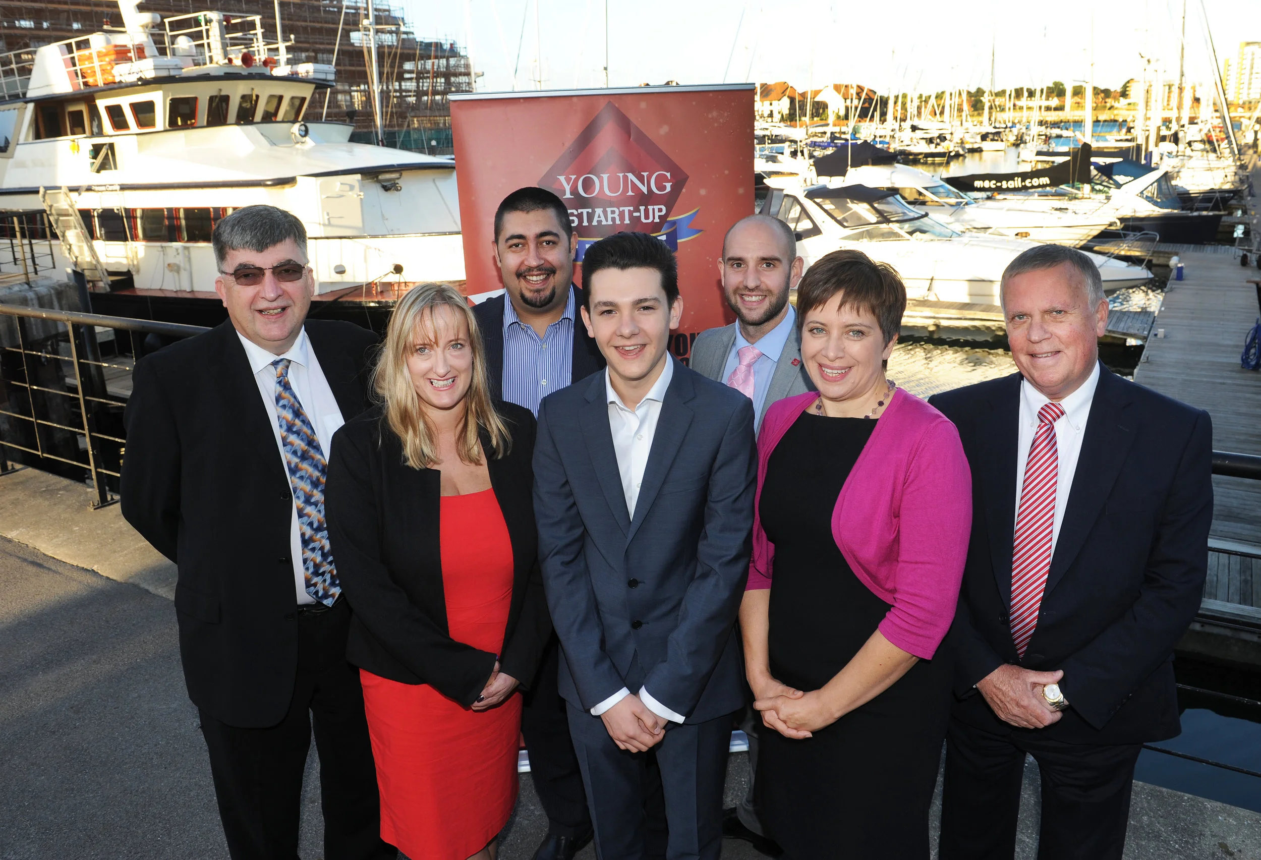 YST Solent judges 2016 – Left to right Chris Allington, Lorraine Nugent, Matt Turner, Ben Towers, Simon Finch, Zara Hogg and Michael Dyer
