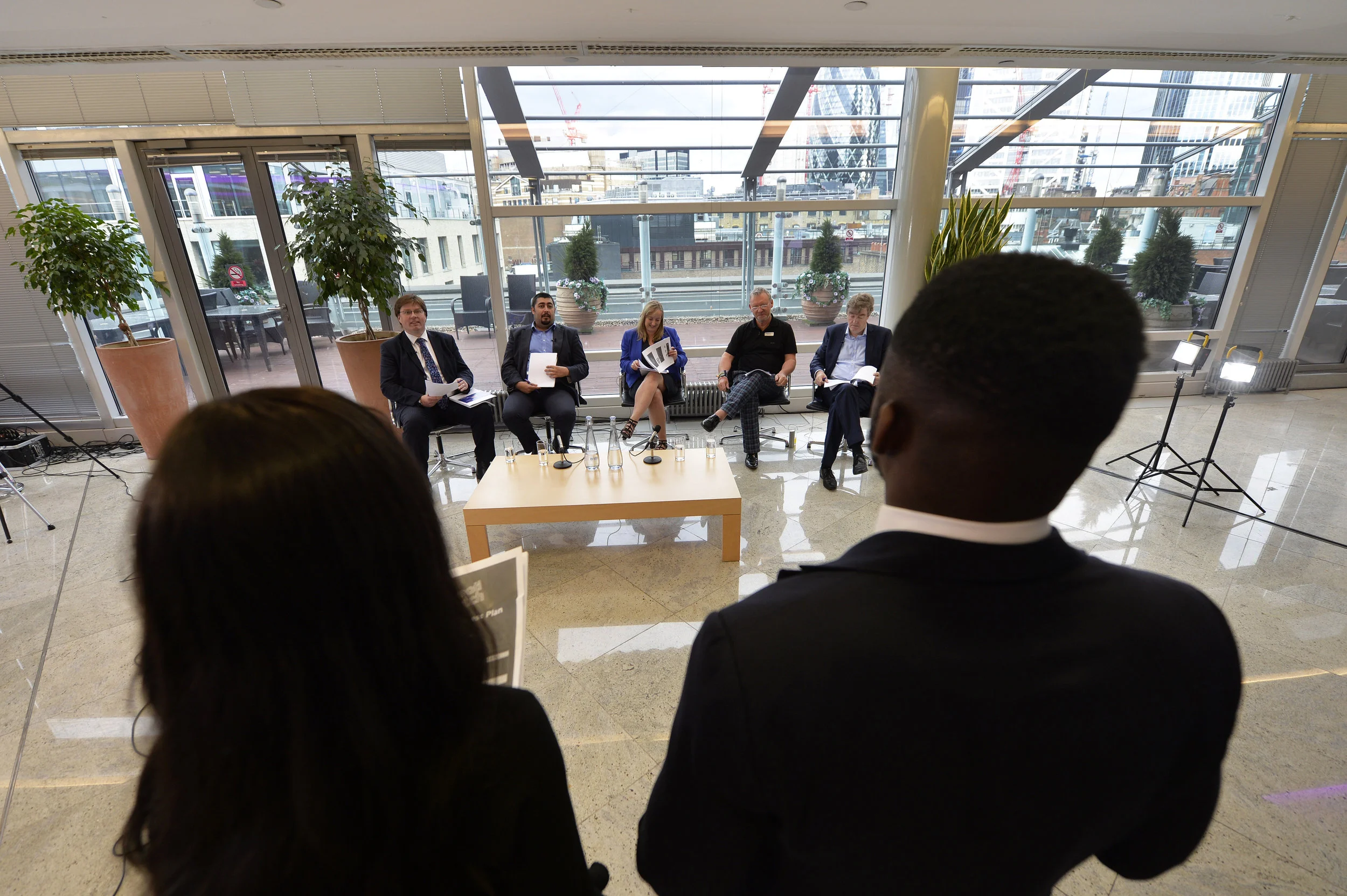 Kimberley Moyo and Tade Fadairo of CreatiMatch during their pitch