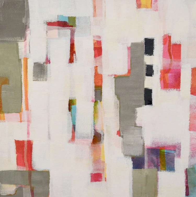 Building Blocks, mixed media, 36x36" SOLD