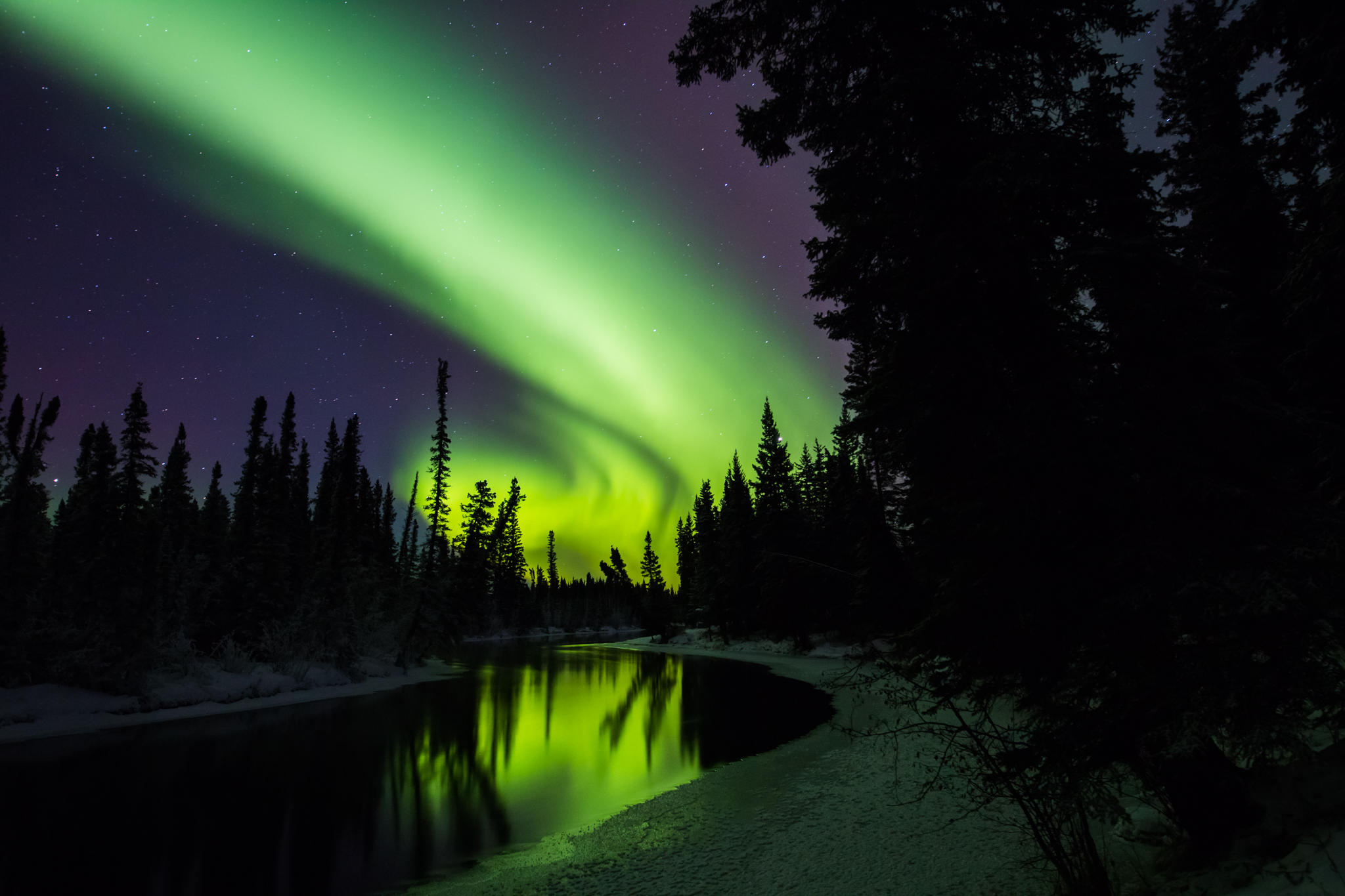 Clearwater River Aurora Swirl