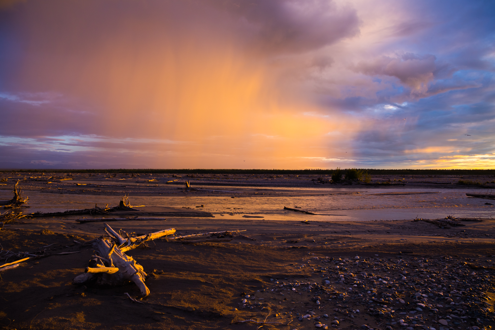 Delta River Virga Sunset