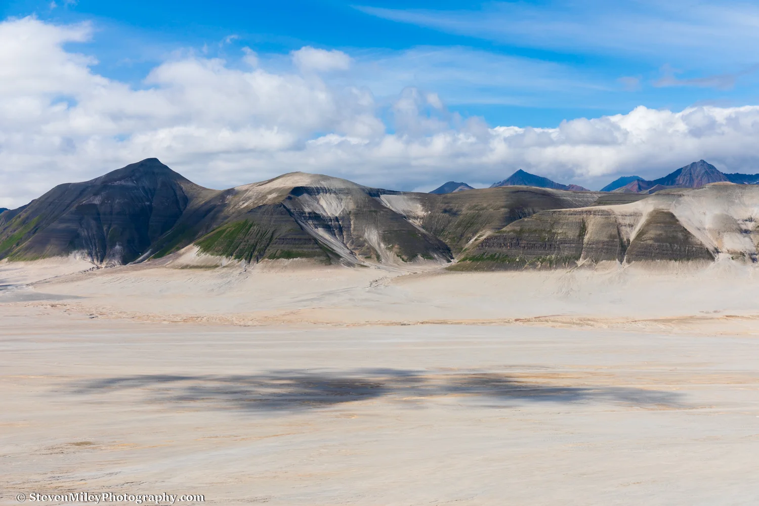 The Buttress Range along the western edge of the Valley of 10,000 Smokes in Katmai National Park, viewed from the side of Baked Mountain.