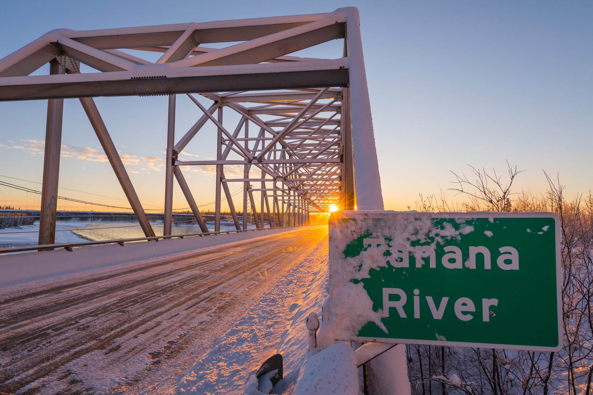 Tanana River Bridge Sunrise