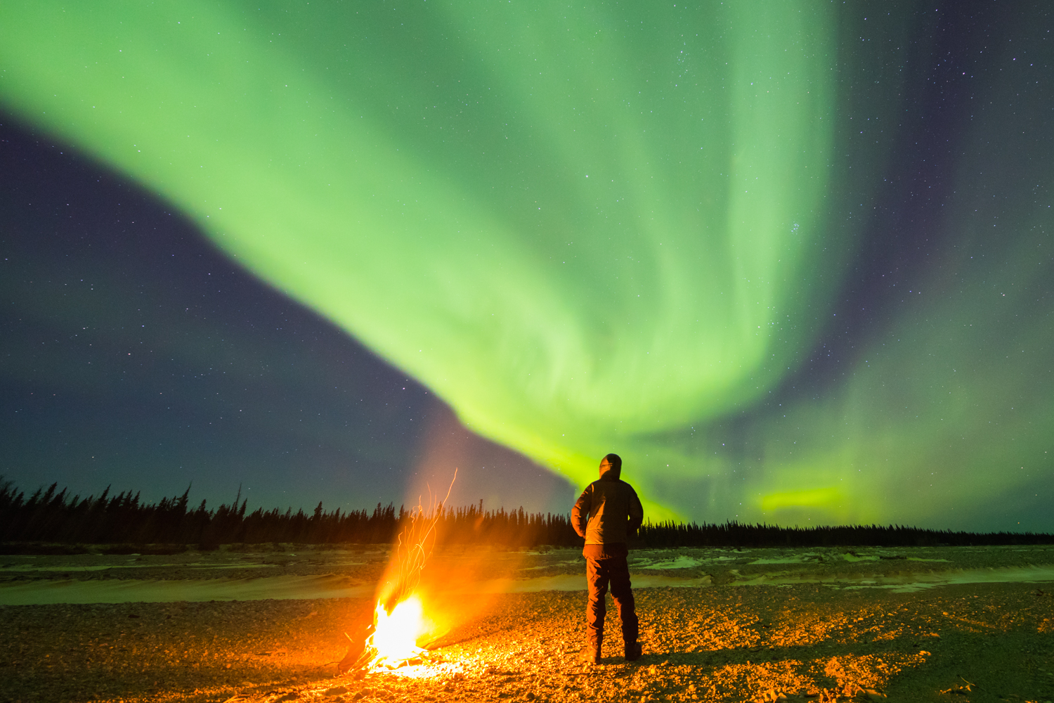 Jarvis Creek Campfire Aurora