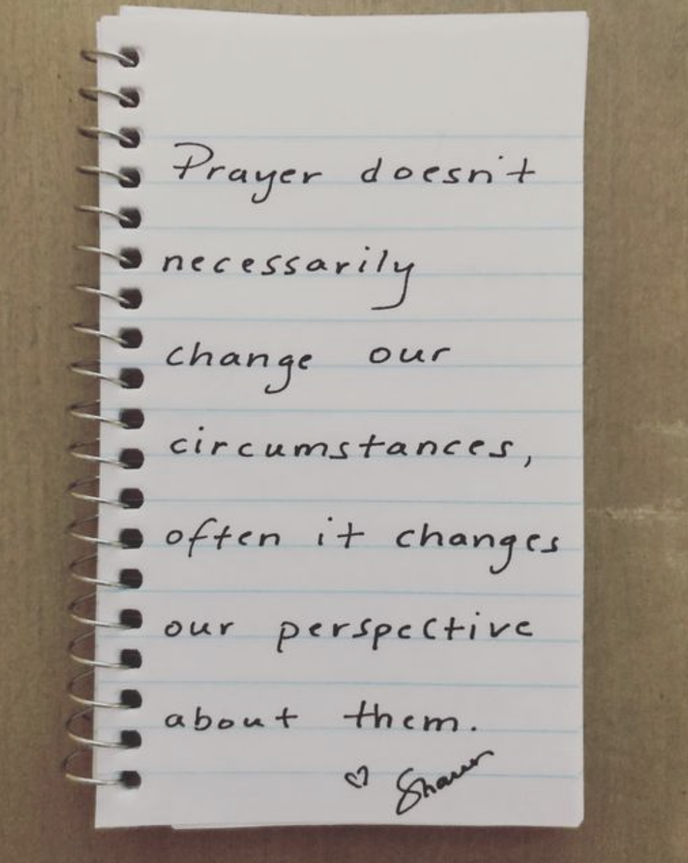 Prayer Changes Our Perspective