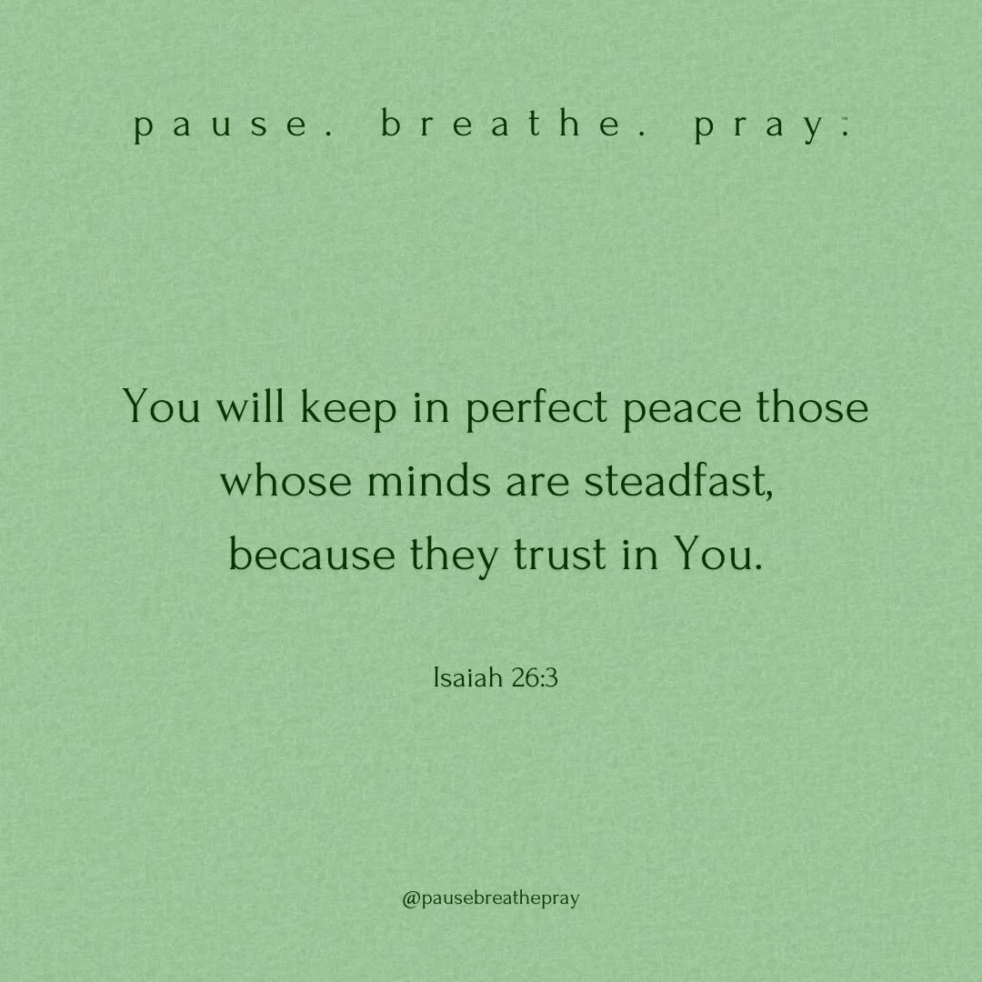 I invite you to join me to&hellip;

pause. breathe. pray.

When we keep our focus on Jesus so that we can have greater perspective and peace, in whatever circumstances we face.

#pausebreathepray #liveoutlove #livefromtheinsideout #scriptureverse #be