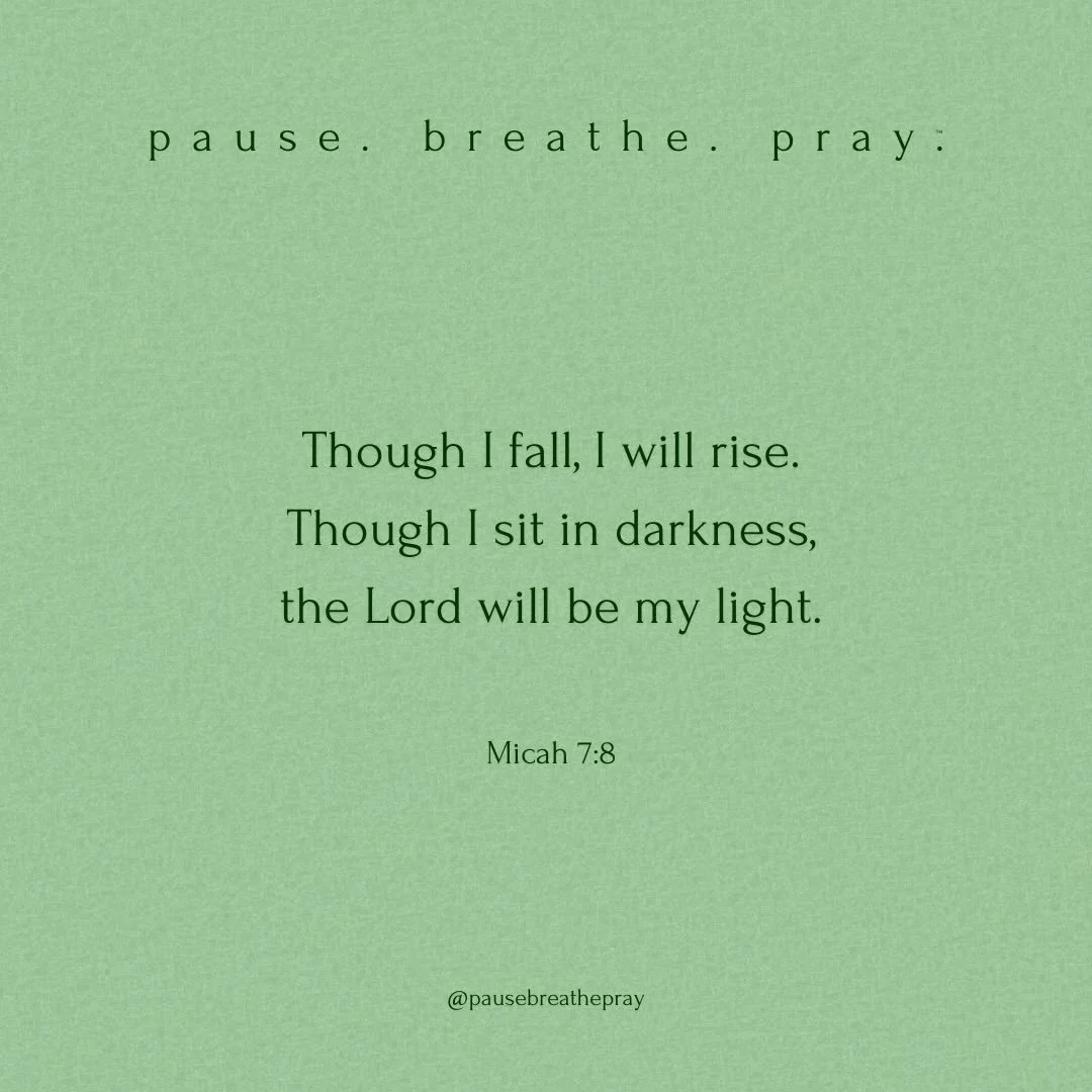 I invite you to join me to&hellip;

pause. breathe. pray.

May we remember there is a battle for our minds and souls. It&rsquo;s easy to get discourage when things don&rsquo;t go our way or as we planned. May we remember to look to God and His Word a