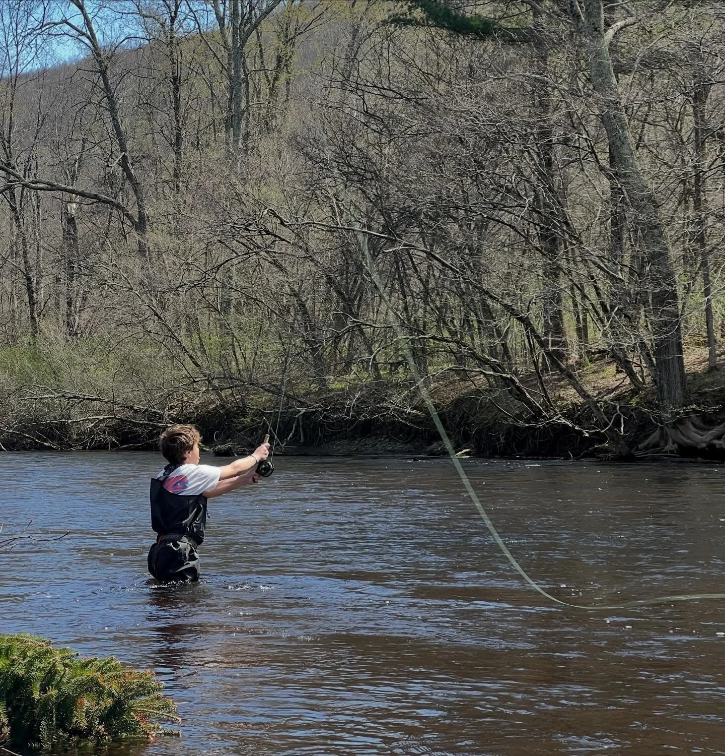 This weekend we went to Vermont to unwind. Stephen and Matt went fly fishing one afternoon and had a great time. It reminded me of a story a friend told me recently.

There was a man who was fishing who caught a good sized fish. A businessman walked 