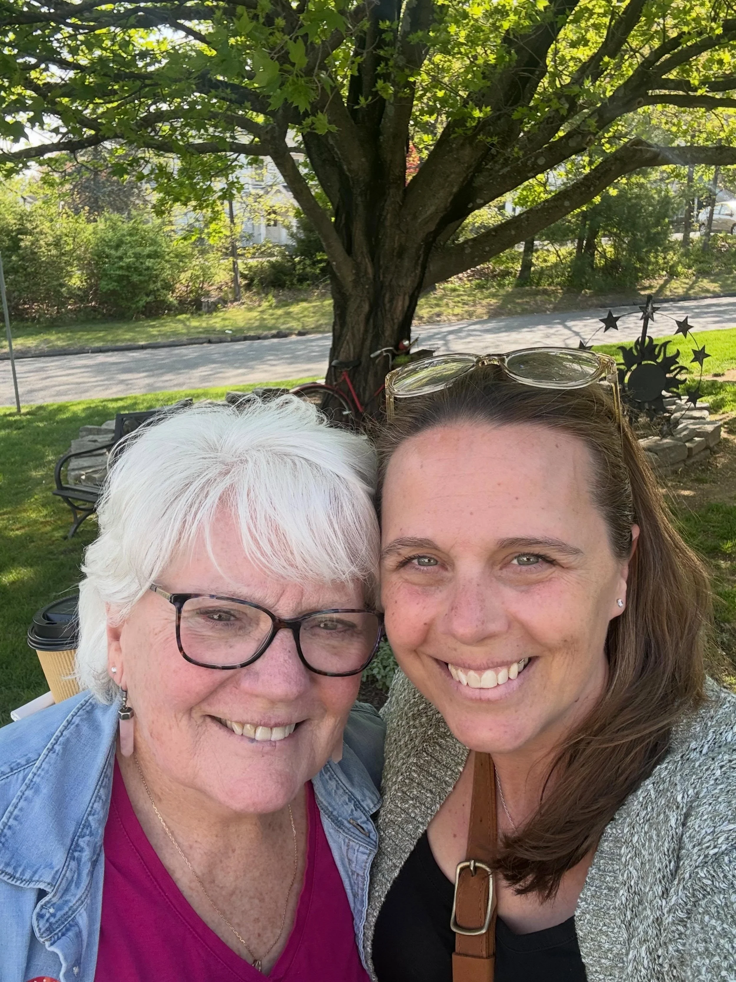 This week, I had an unexpected coffee date with my Mom. I love my time with her. She is truly a joy to be with, and she appreciates simple moments, like sitting outside together on a beautiful day.

Recently, I was at a Bible study, and the leader as