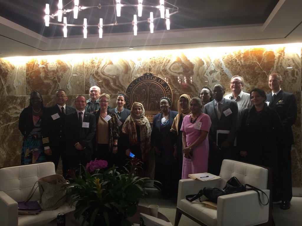 Left to Right: Dr. Bertille Ki (Burkina Faso), Dr. Romeo Ignacio (USA), Dr. Jonathan Lord (United Kingdom), Dr. Luis Zea-Salazar (Ecuador), Dr. Diana Farmer (USA), Unknown, Prof. Tahmina Banu (Bengladesh), Mrs. Edna Adan Ismail (Somaliland), Dr. Dahir Shukri (Somaliland), Prof. Kokila Lakhoo (United Kingdom), Dr. Zipporah Gathuya (Kenya), Dr. Luc Malemo (Democratic Republic of Congo), Prof. William Harkness (United Kingdom), Dr. Rashmi Kumar (Kenya), Dr. Jason B. Brill (USA)