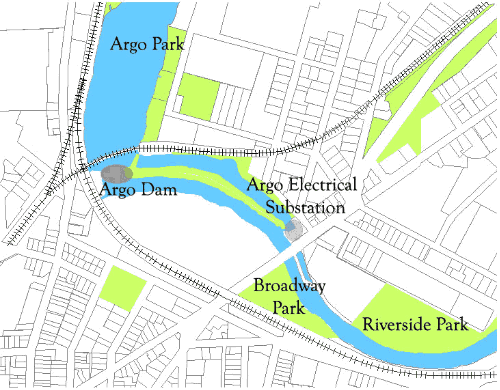 20th century base map: parks and electrification dams