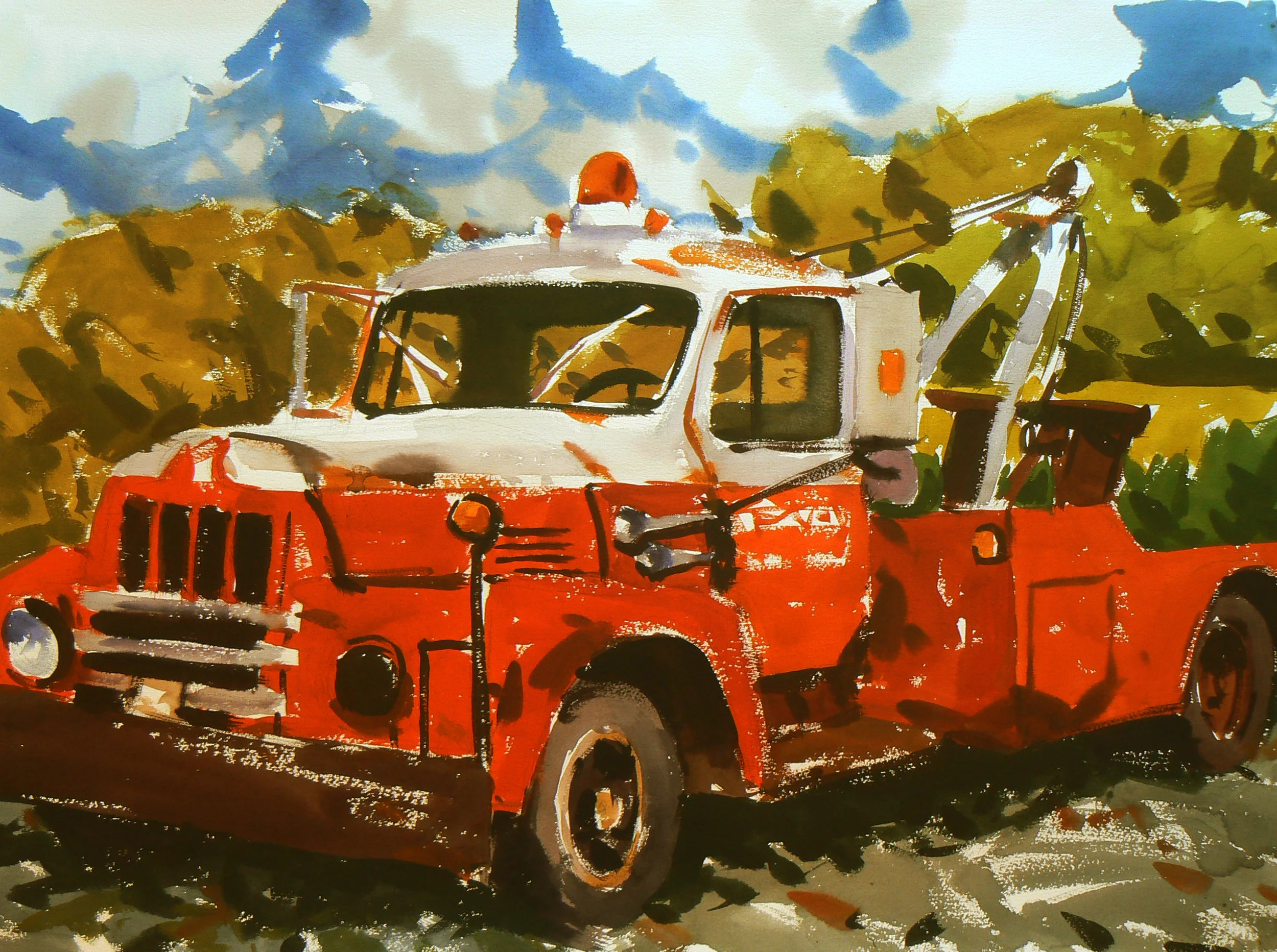 Red Tow Truck,2018