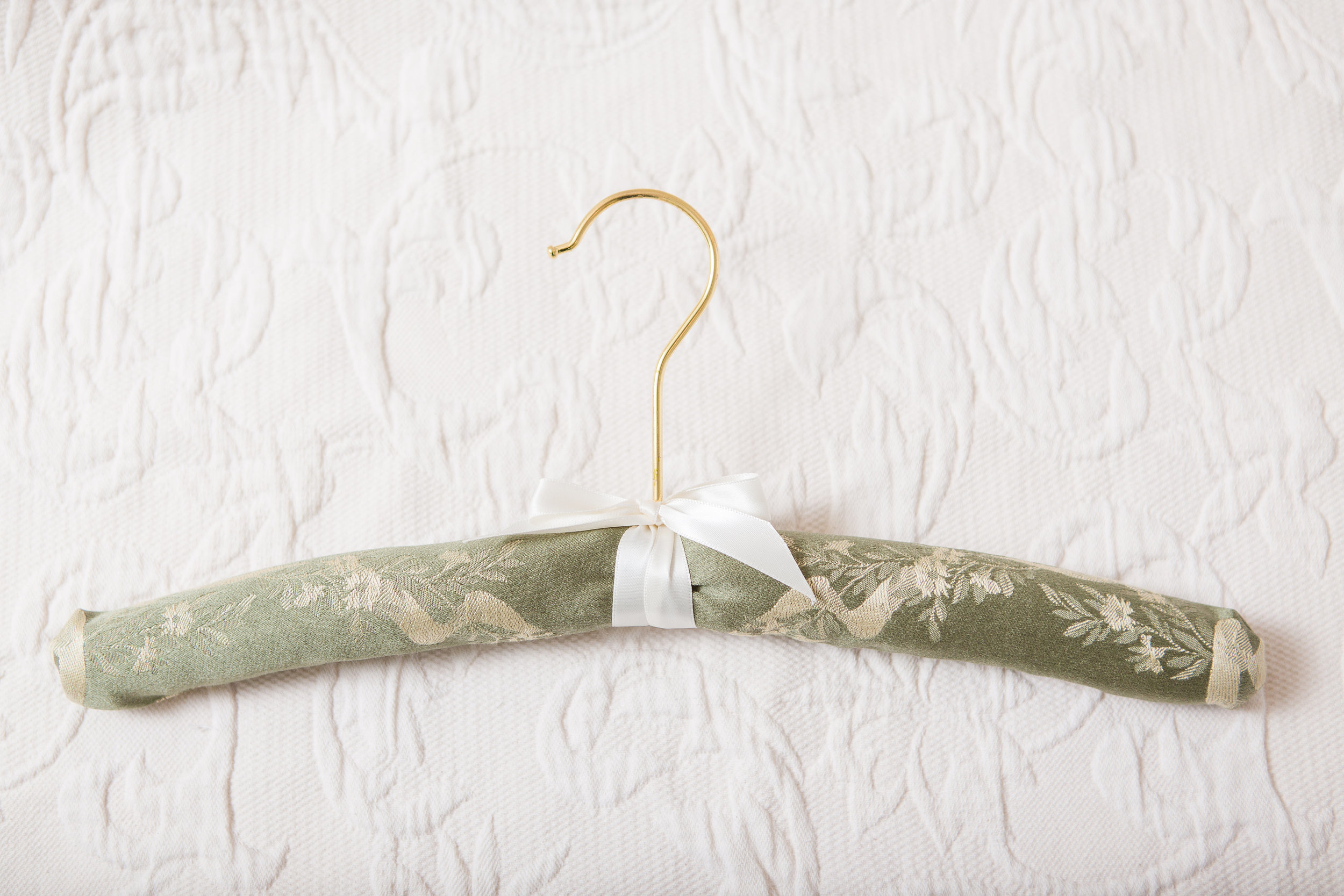 Green And Gold Wedding Dress Hanger Vintage Inspired Bridal