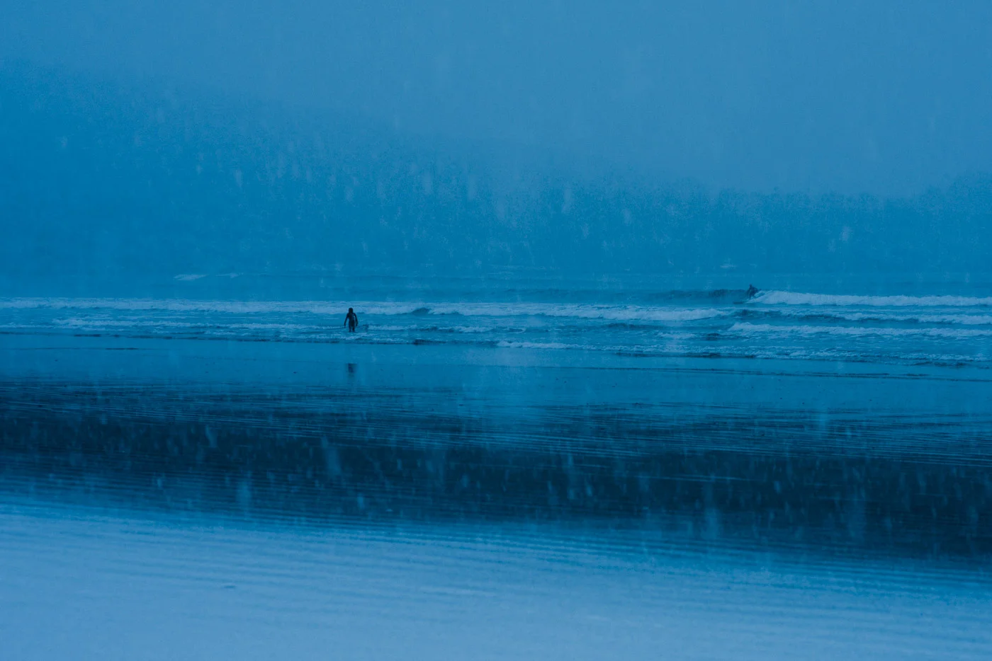 Snowy Morning Surf, Cox Bay